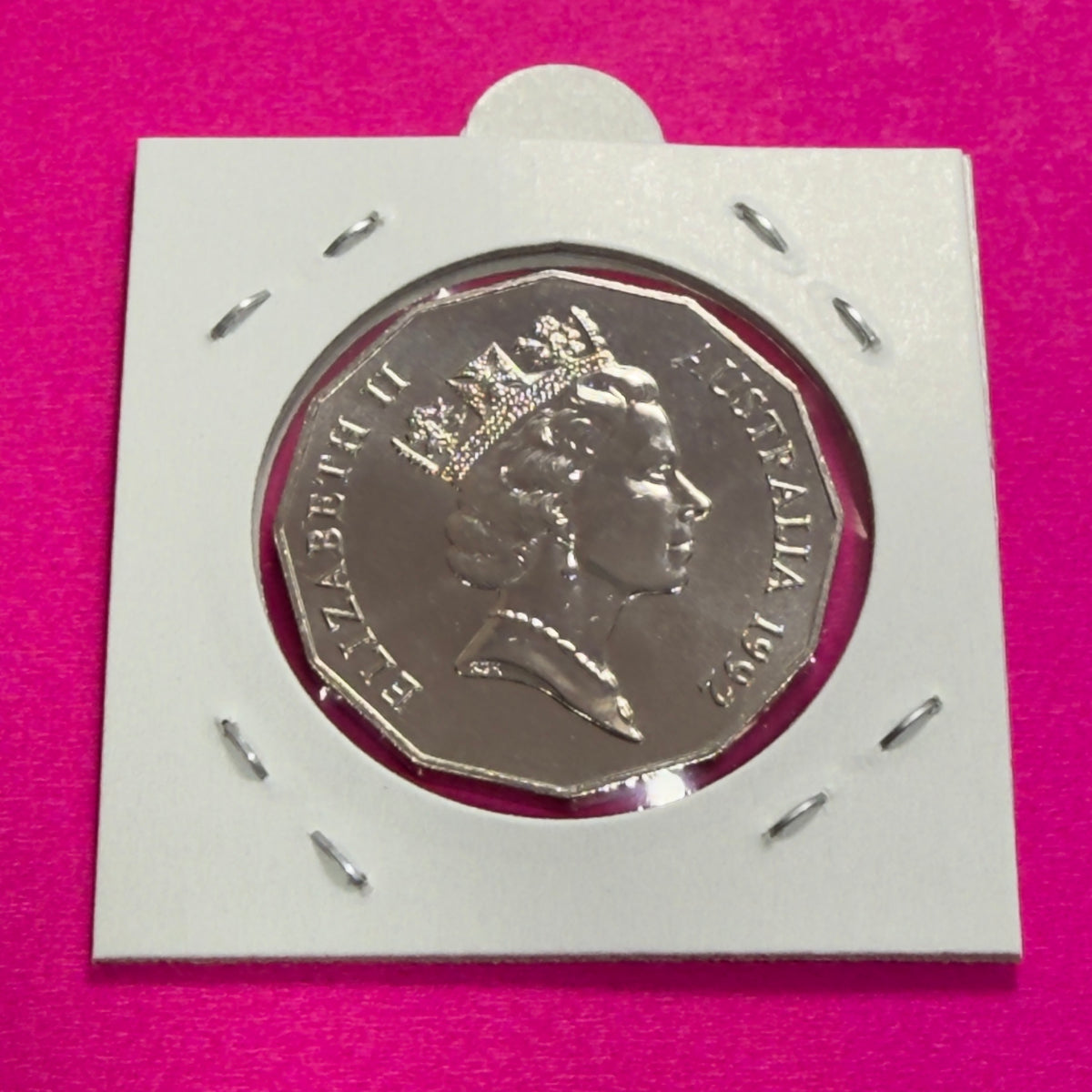 1992 50 Cent Coin - Choice Uncirculated - MINT SET ONLY Coin  - Comes in 2x2
