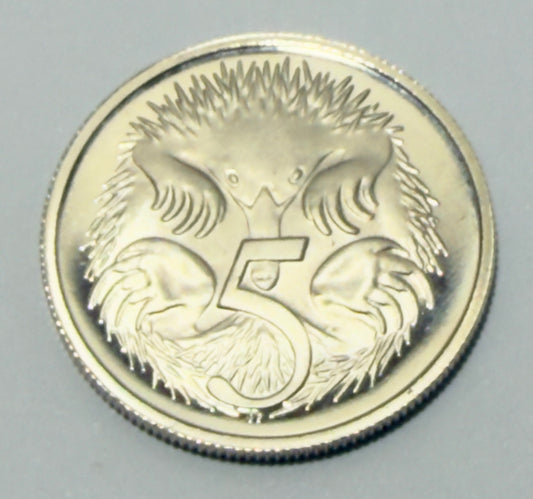 1977 5 Cent Proof Coin - Five Cent Proof - comes in 2x2