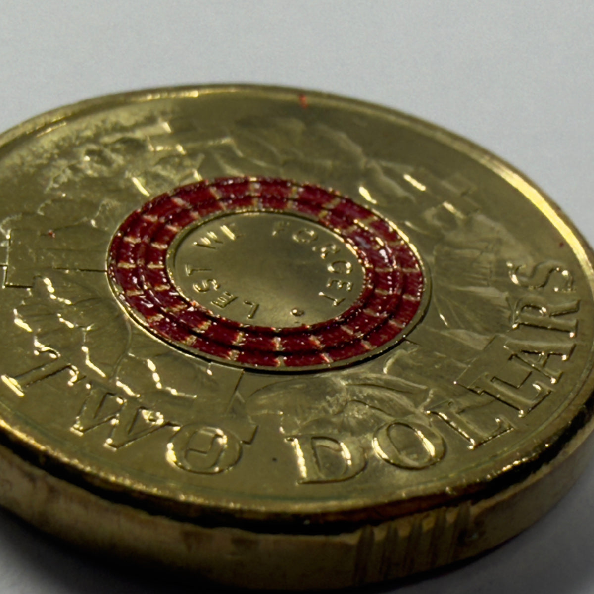 2023 $2 Coin - Lest We Forget- Uncirculated   - LWF Red War Graves - in 2x2