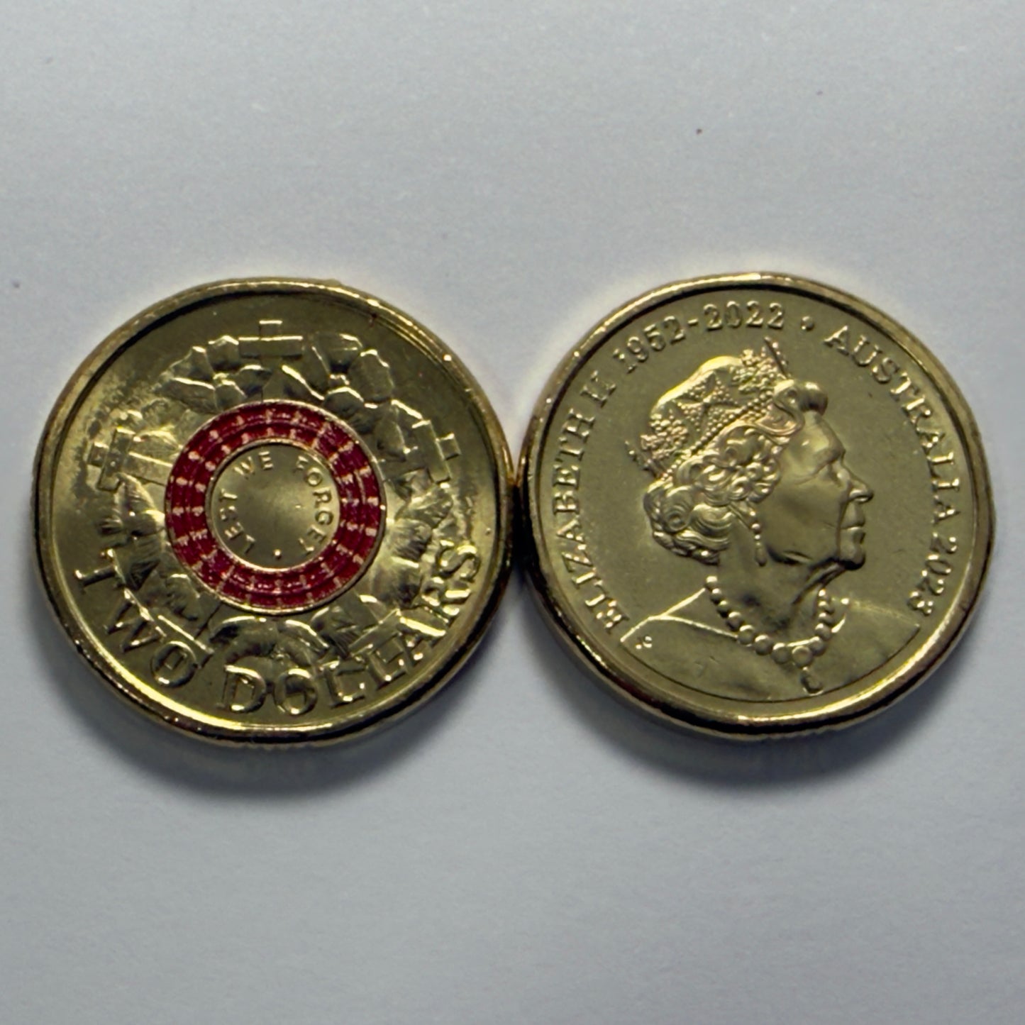 2023 $2 Coin - Lest We Forget- Uncirculated   - LWF Red War Graves - in 2x2