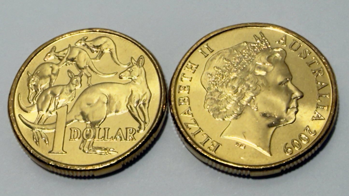 2009 $1 Coin - Uncirculated - Mob of Roos - comes in 2x2