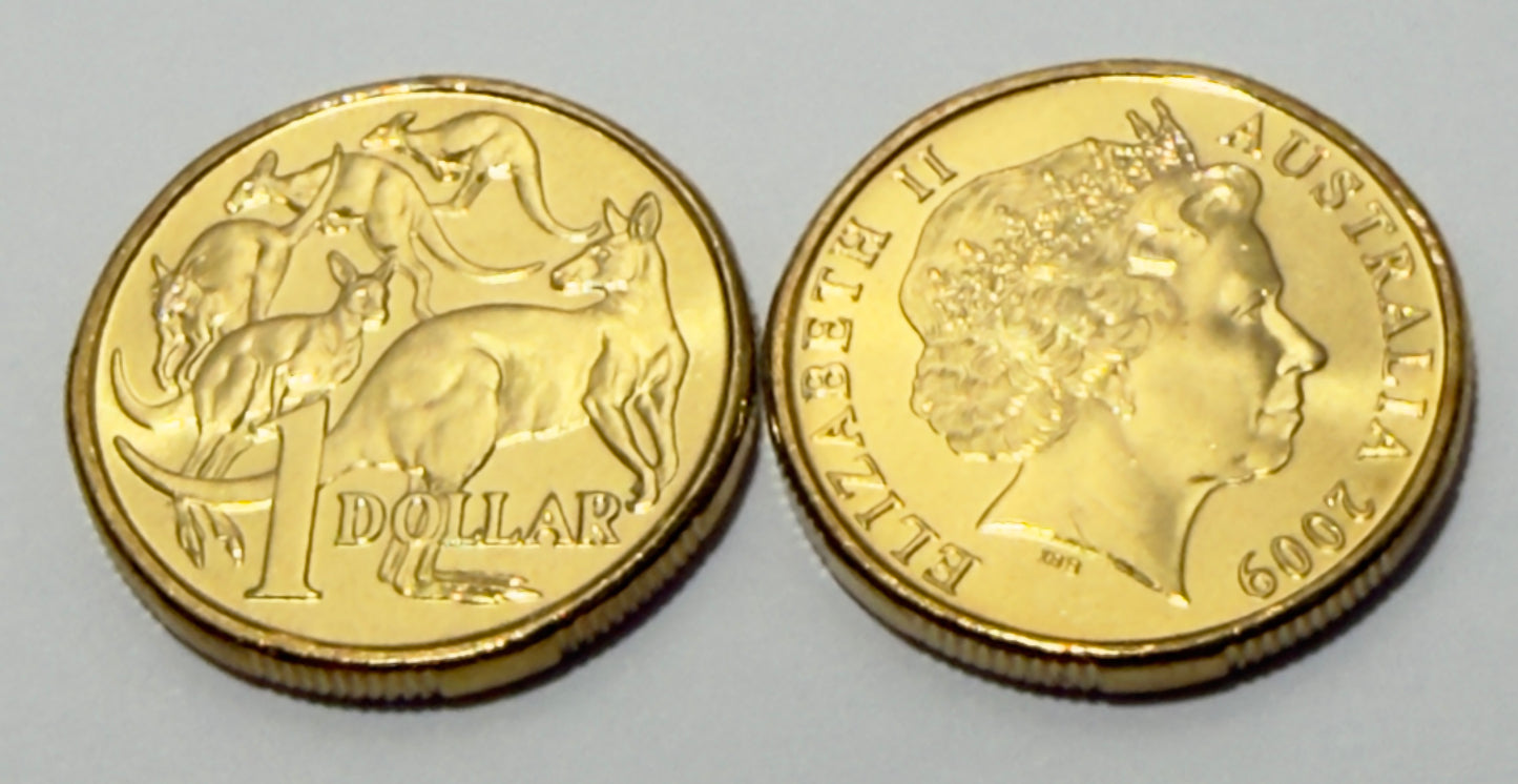 2009 $1 Coin - Uncirculated - Mob of Roos - comes in 2x2