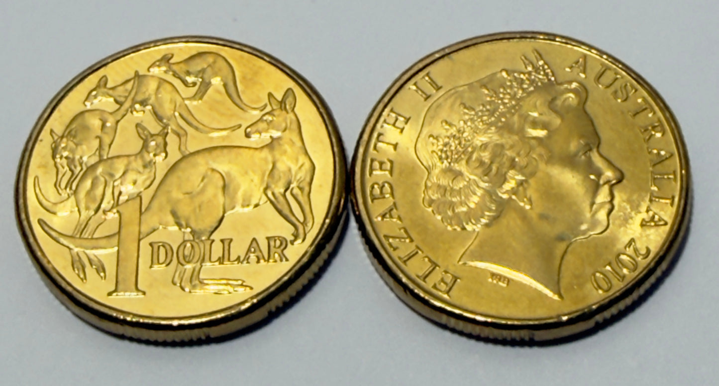 2010 $1 Coin - Uncirculated - Mob of Roos - comes in 2x2