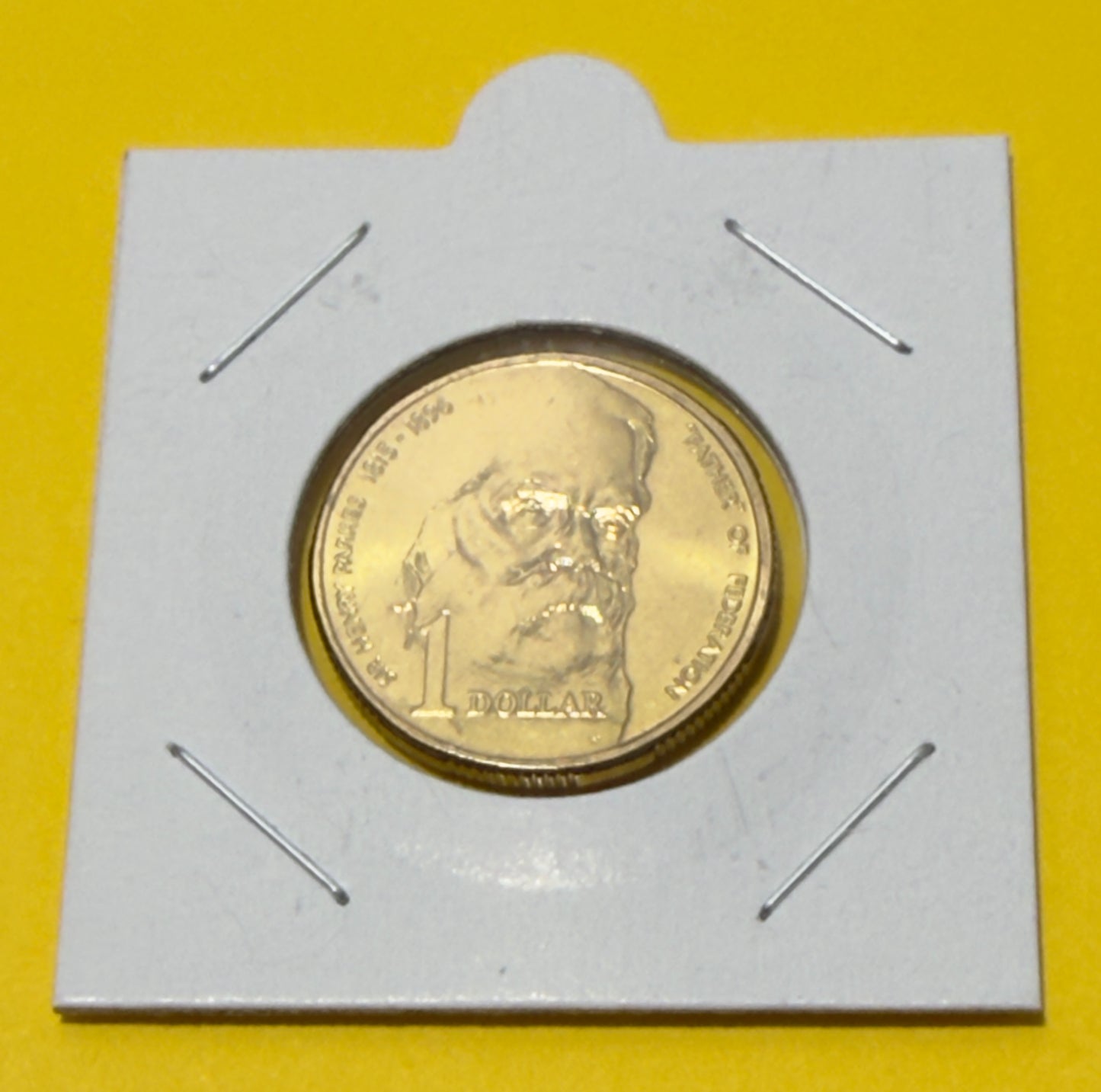 1996 $1 Coin - SIR Henry Parkes - Choice Uncirculated - ex mint set coin -in 2x2