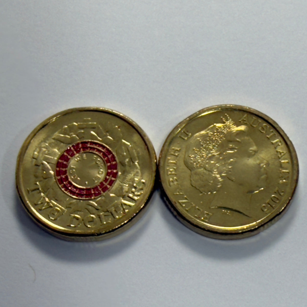2015 $2 Coin - Lest We Forget- Uncirculated   - LWF Red War Graves - in 2x2