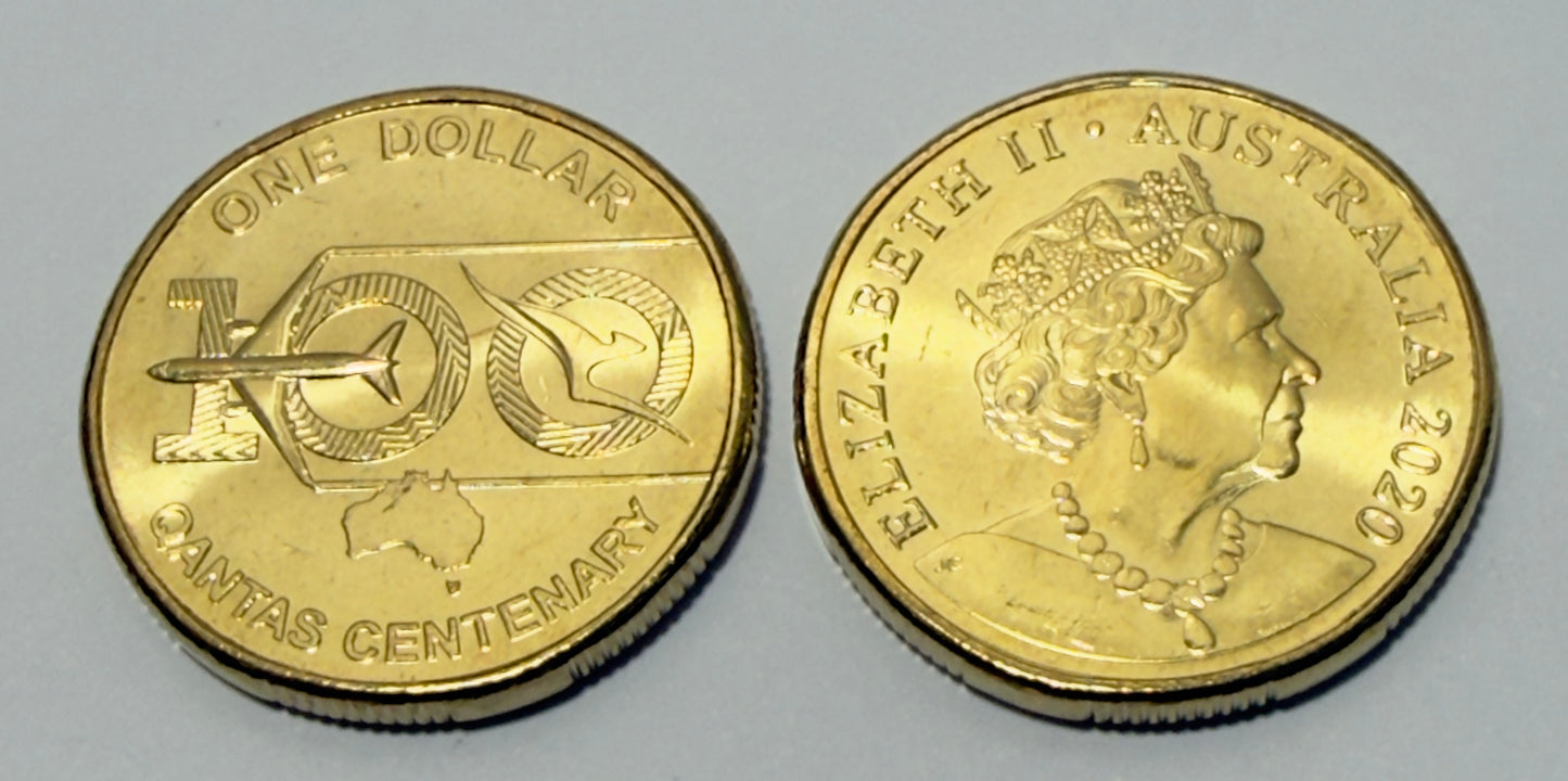 2020 $1 Qantas Coin - Uncirculated - Comes In 2x2