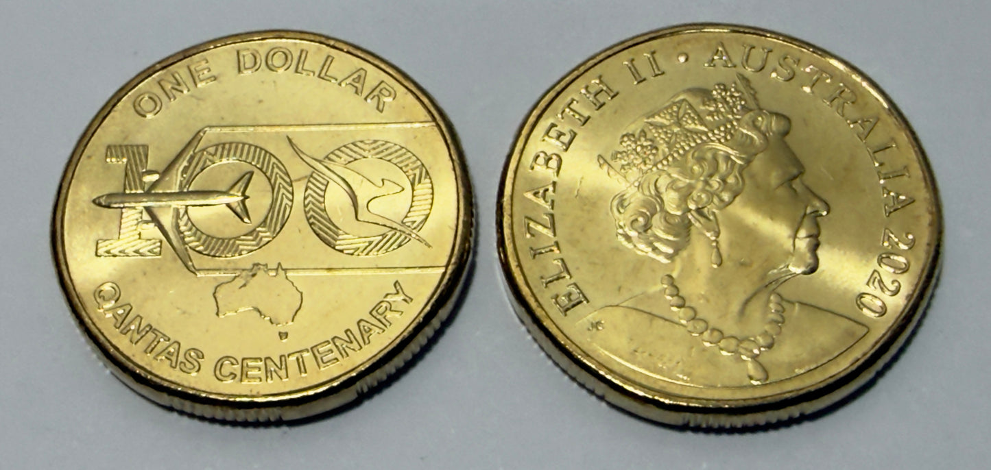 2020 $1 Qantas Coin - Uncirculated - Comes In 2x2