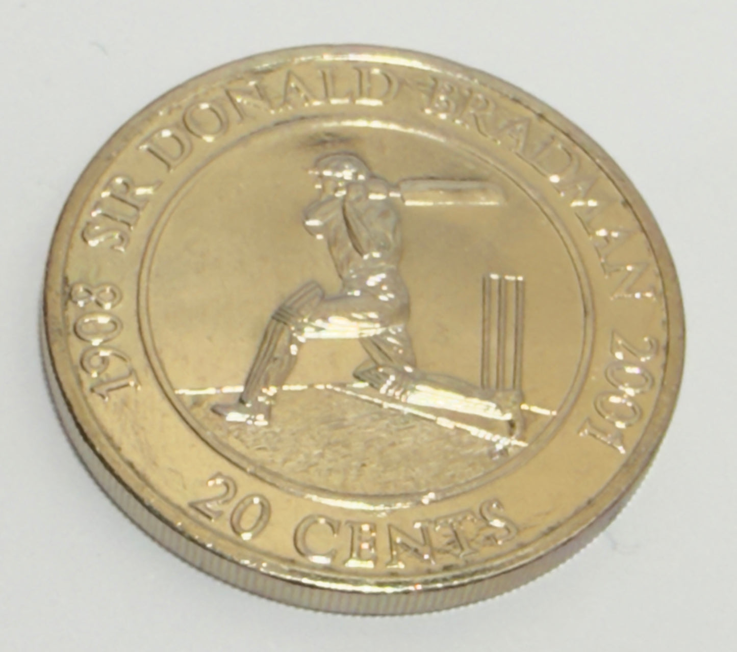 2001 20 Cent Coin - Sir Donald Bradman - Uncirculated - comes in 2x2