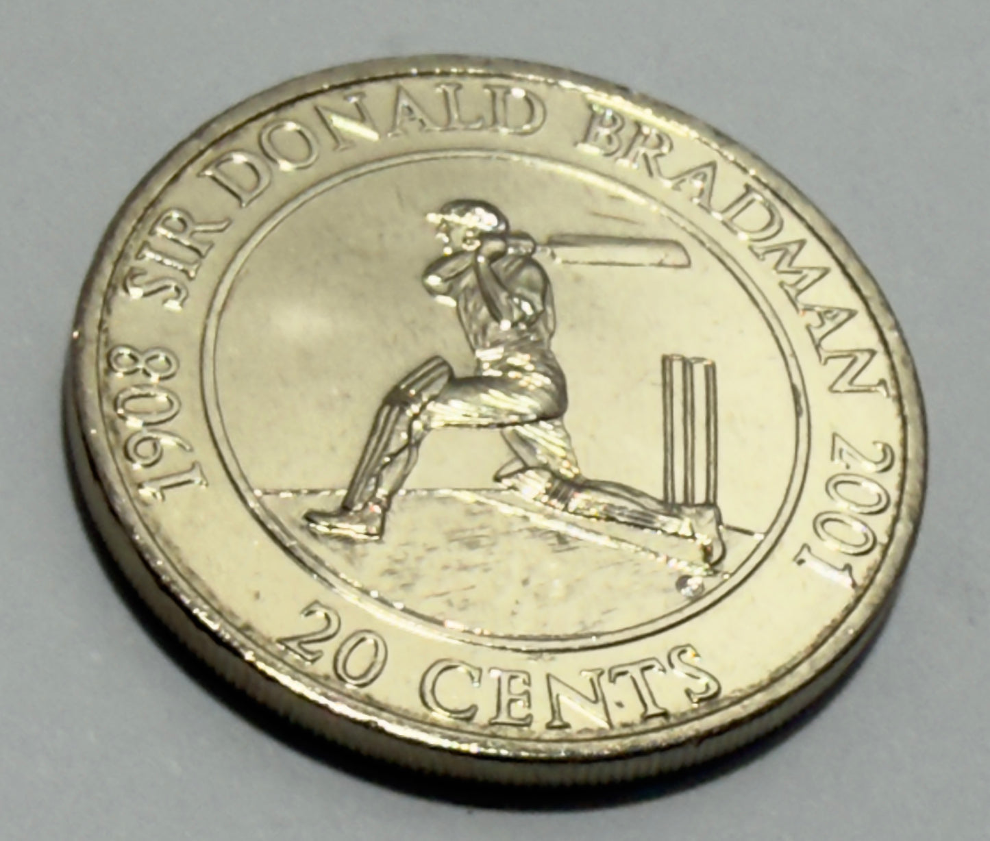 2001 20 Cent Coin - Sir Donald Bradman - Uncirculated - comes in 2x2