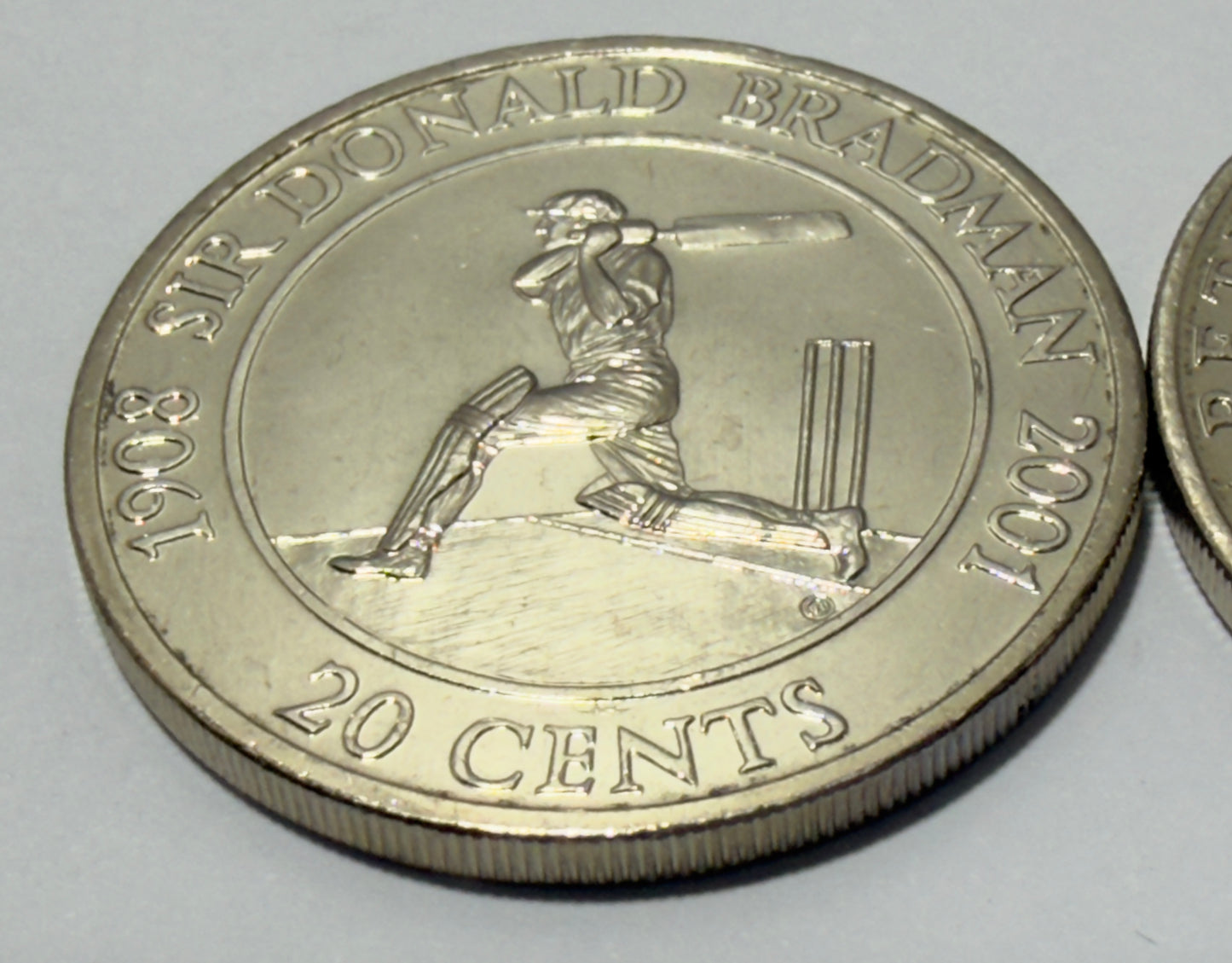 2001 20 Cent Coin - Sir Donald Bradman - Uncirculated - comes in 2x2