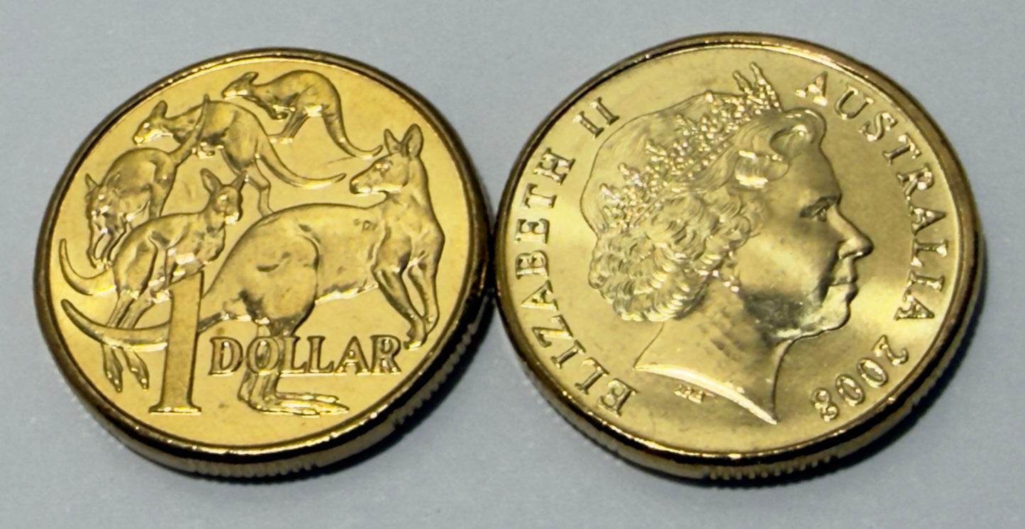 2008 $1 Coin - Mob of Roos - Uncirculated - comes in 2x2