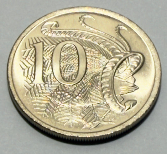 1973 10 Cent Coin - Uncirculated Ex RAM Roll - Ten Cent Lyrebird - comes in 2x2