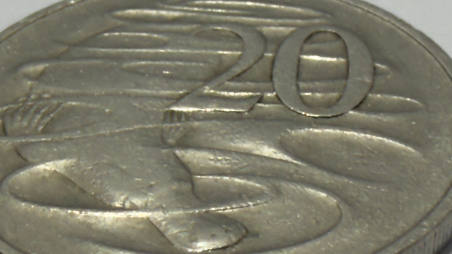 1966 20 Cent Wavy Baseline 2 - Rare Coin - IMO Will Grade VF30