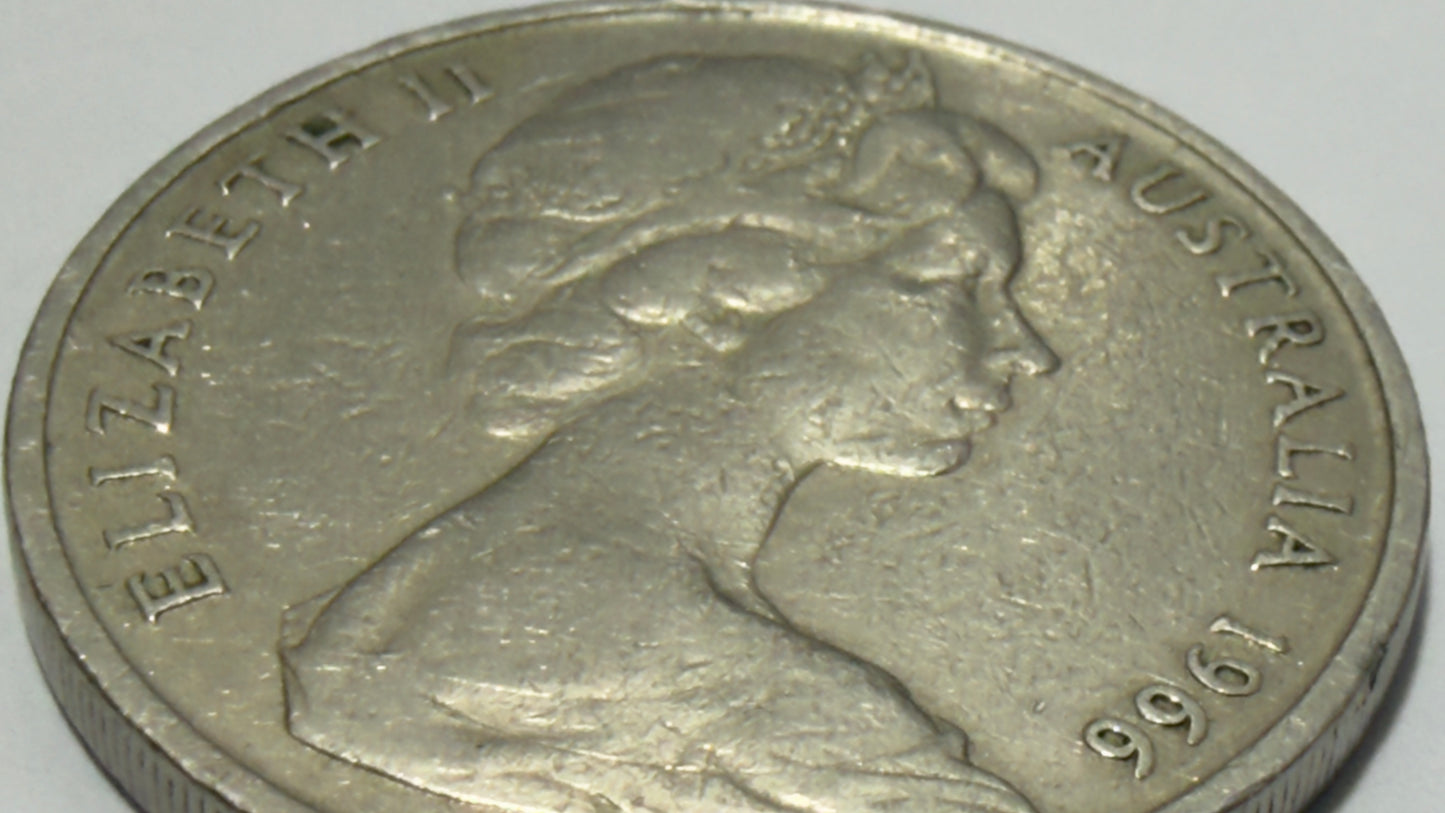 1966 20 Cent Wavy Baseline 2 - Rare Coin - IMO Will Grade VF30
