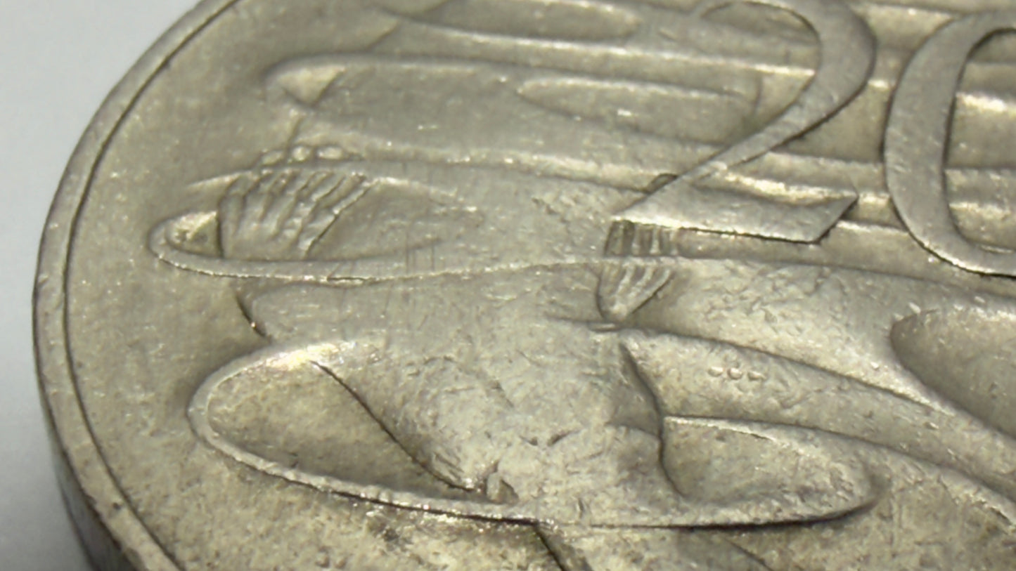 1966 20 Cent Wavy Baseline 2 - Rare Coin - IMO Will Grade VF30