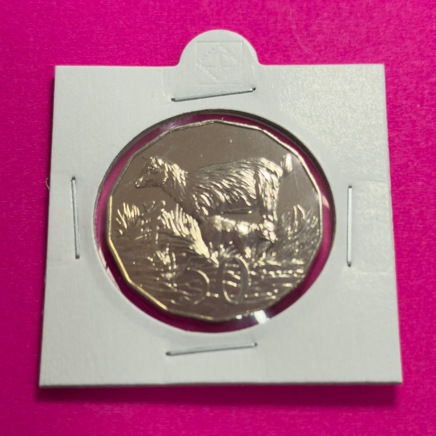 2015 50 Cent Tetra-Decagon - Lunar Year of the Goat GEM Uncirculated in 2x2