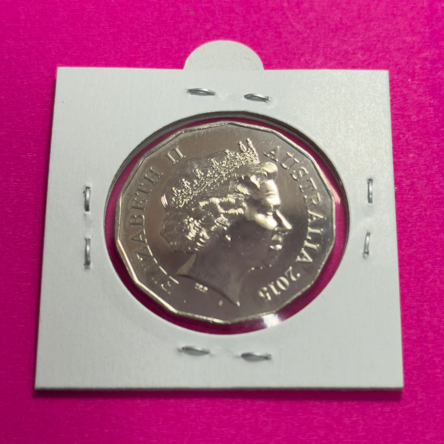 2015 50 Cent Tetra-Decagon - Lunar Year of the Goat GEM Uncirculated in 2x2