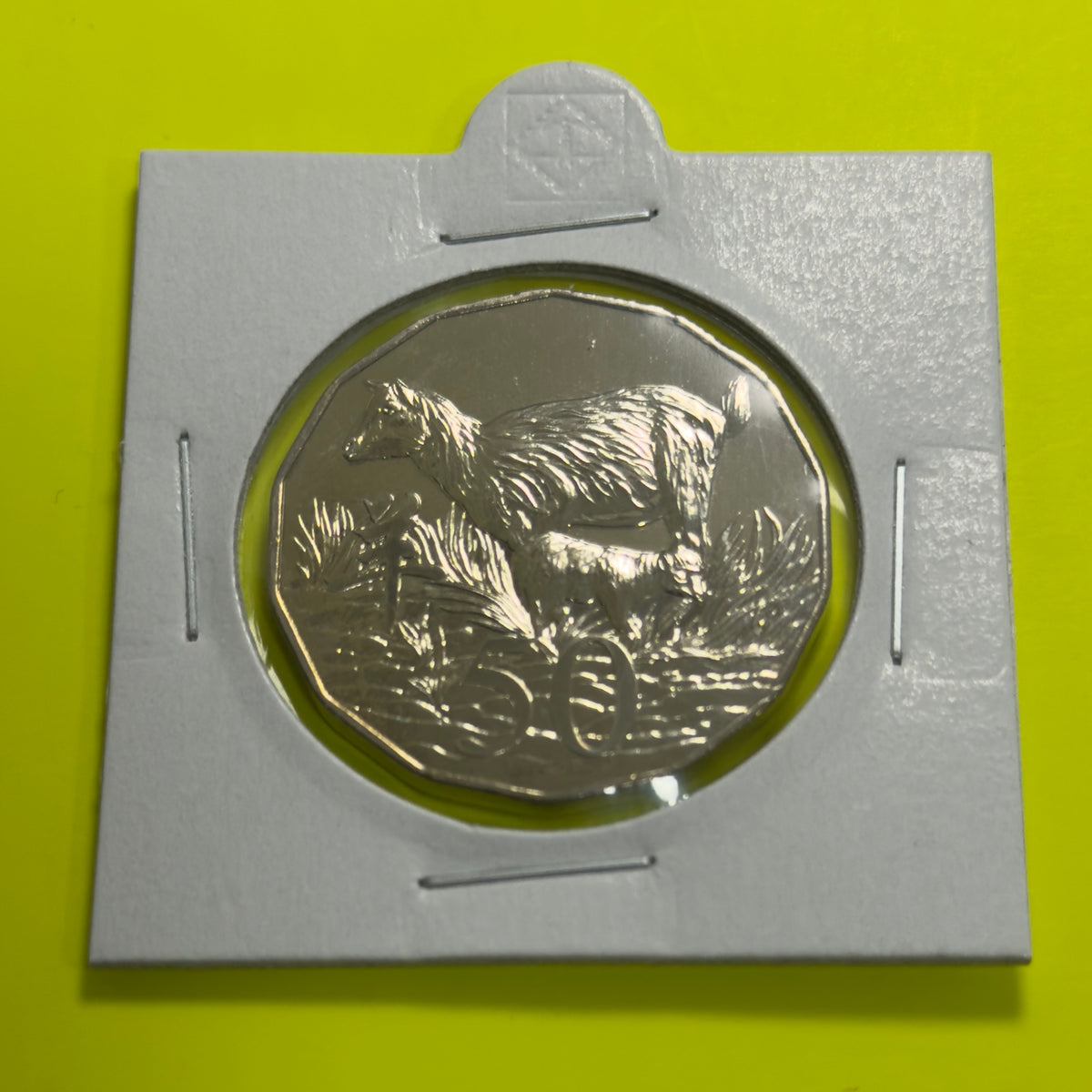 2015 50 Cent Tetra-Decagon - Lunar Year of the Goat GEM Uncirculated in 2x2
