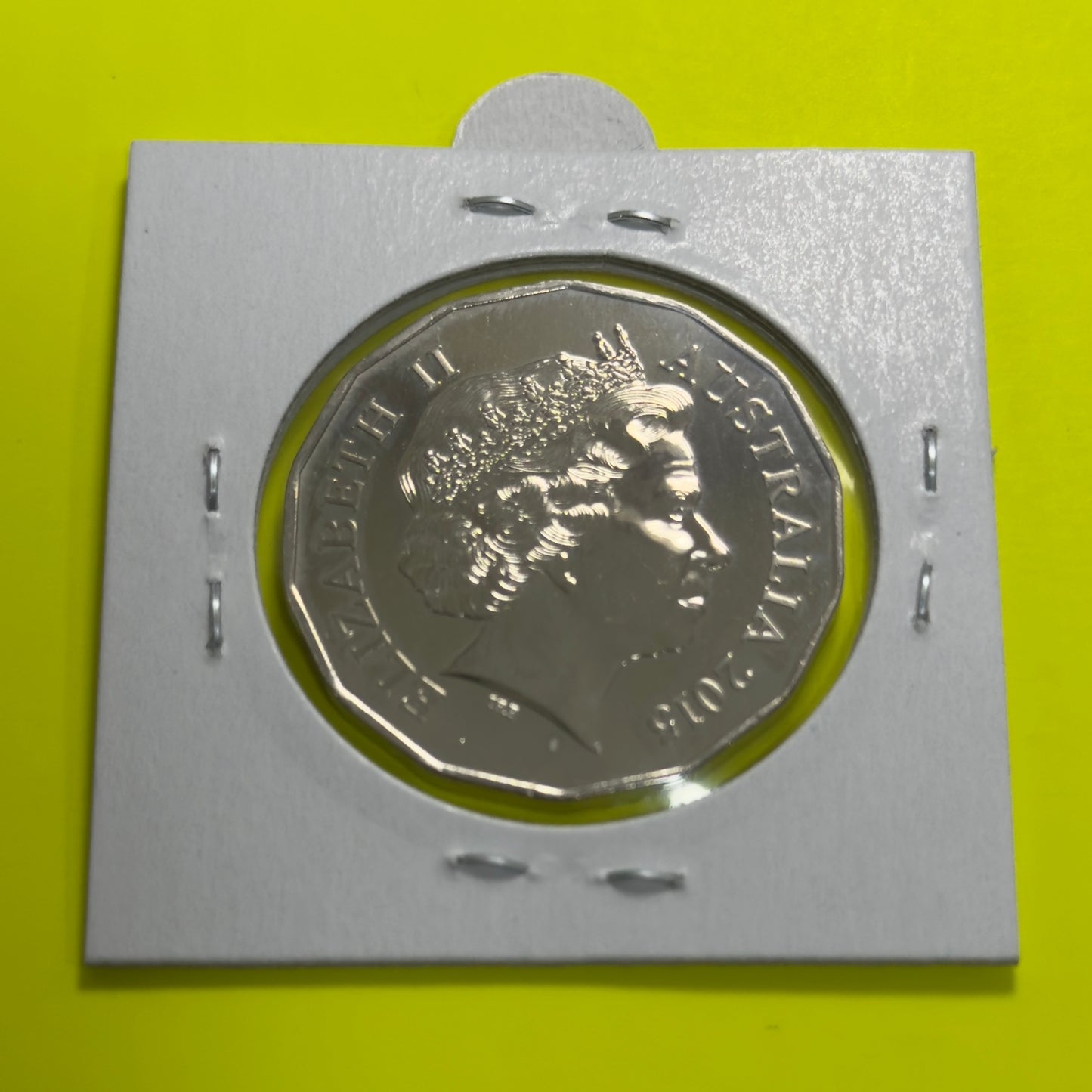 2015 50 Cent Tetra-Decagon - Lunar Year of the Goat GEM Uncirculated in 2x2