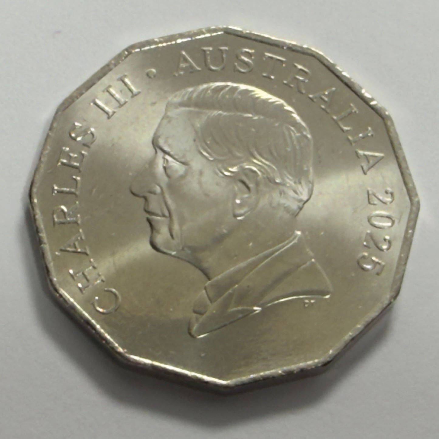 2025 50 Cent Coin - King Charles - Coat of Arms - Uncirculated - 50c in 2x2