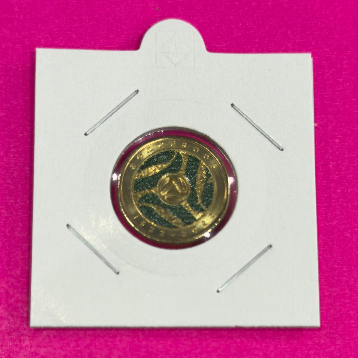 2022 $2 Socceroos Coloured Coin - Uncirculated - 100 Year Centenary in 2x2
