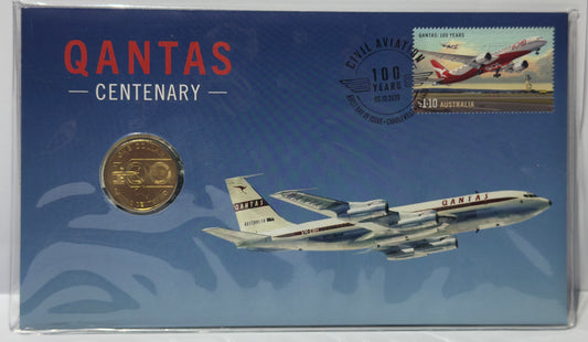 2020 $1 QANTAS Centenary PNC - Limited to 6500 Issued - Uncirculated