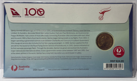 2020 $1 QANTAS Centenary PNC - Limited to 6500 Issued - Uncirculated