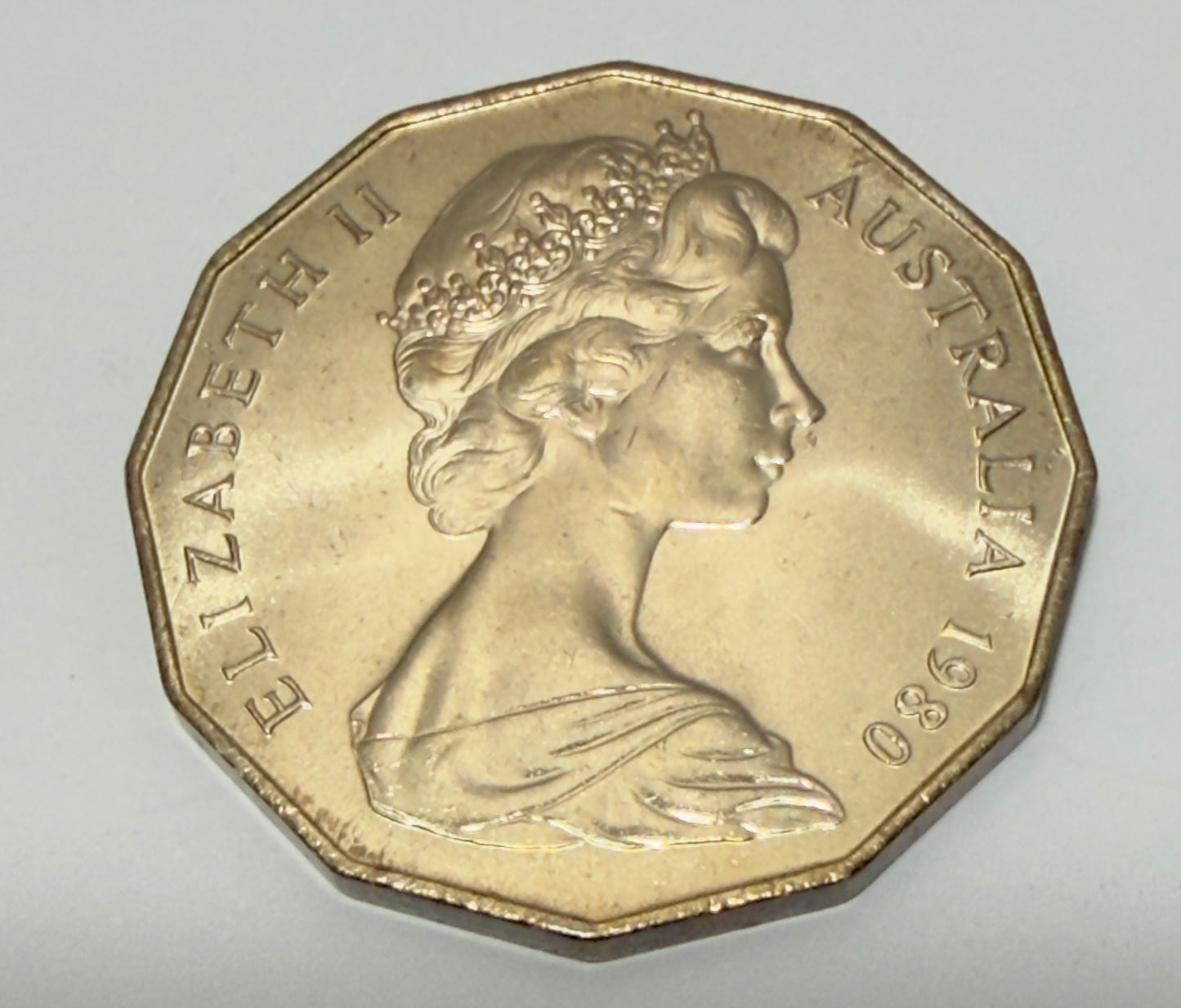 1980 50 Cent Coin - Uncirculated - DOUBLE BAR - comes in 2x2