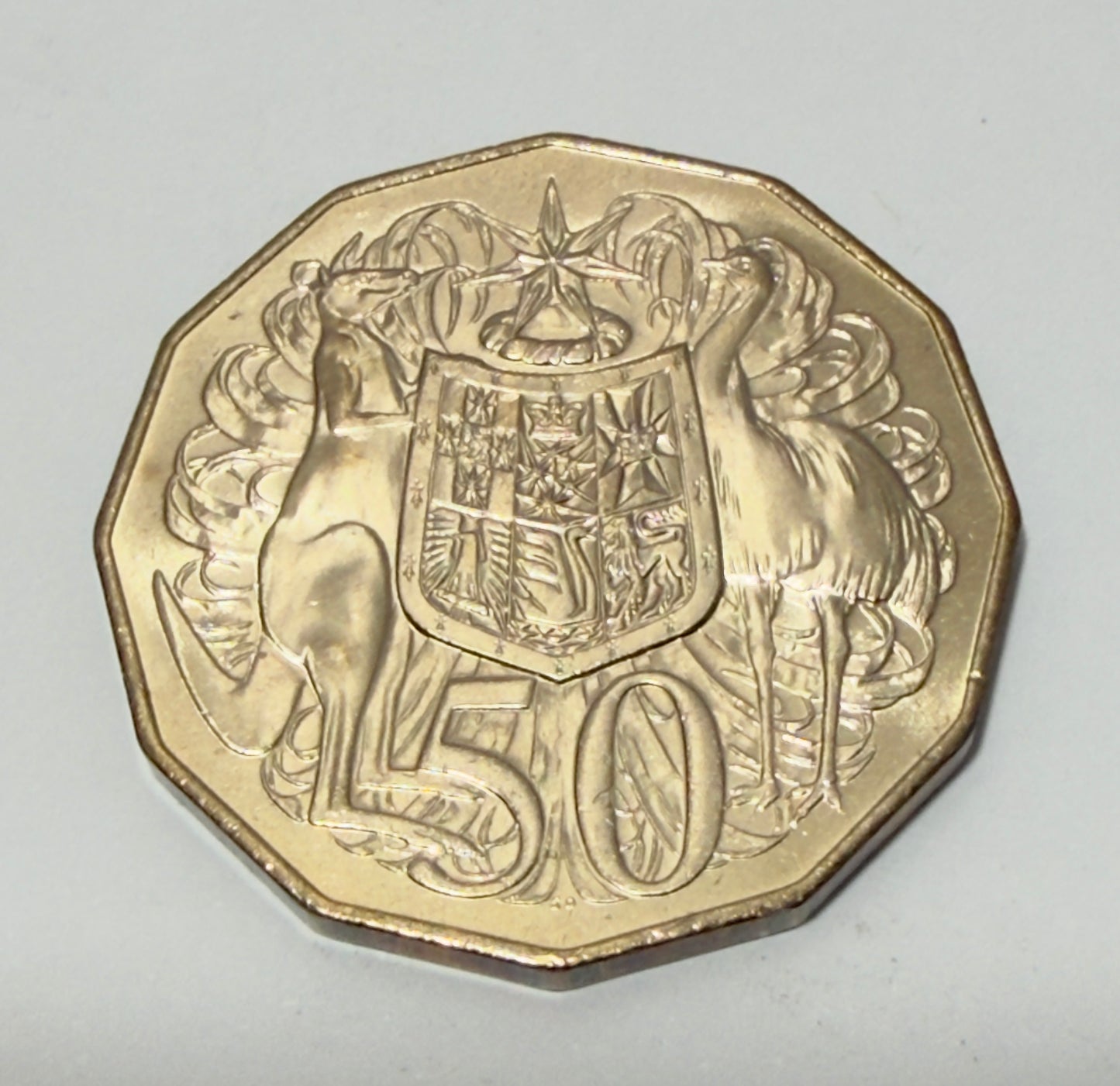 1980 50 Cent Coin - Uncirculated - DOUBLE BAR - comes in 2x2