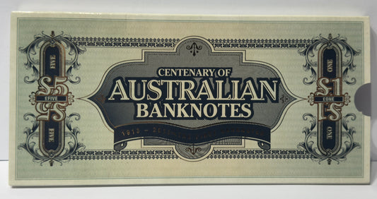 2013 Centenary of Australian Banknotes 3 Coin UNC Set (2 x 20c & 1 x 50c)