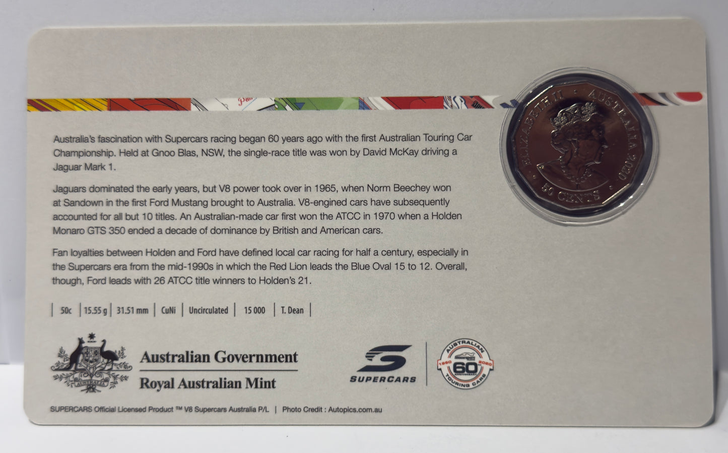 2020 50 Cent Supercars - 60 Years of Australian Touring Car Champions