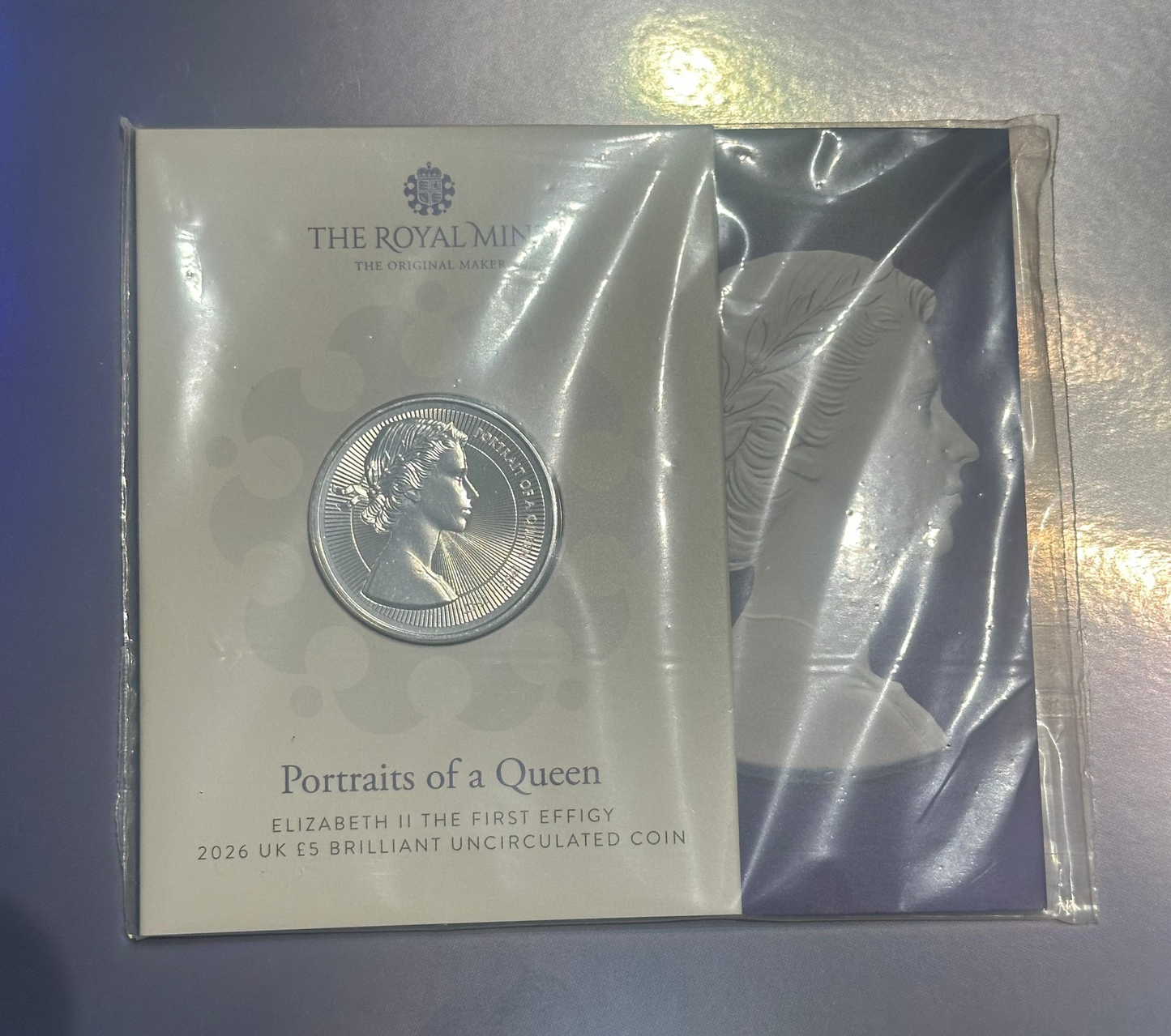 2026 Portraits of a Queen - UK £5 BU Coin - Elizabeth II The First Effigy - New Age Numismatics
