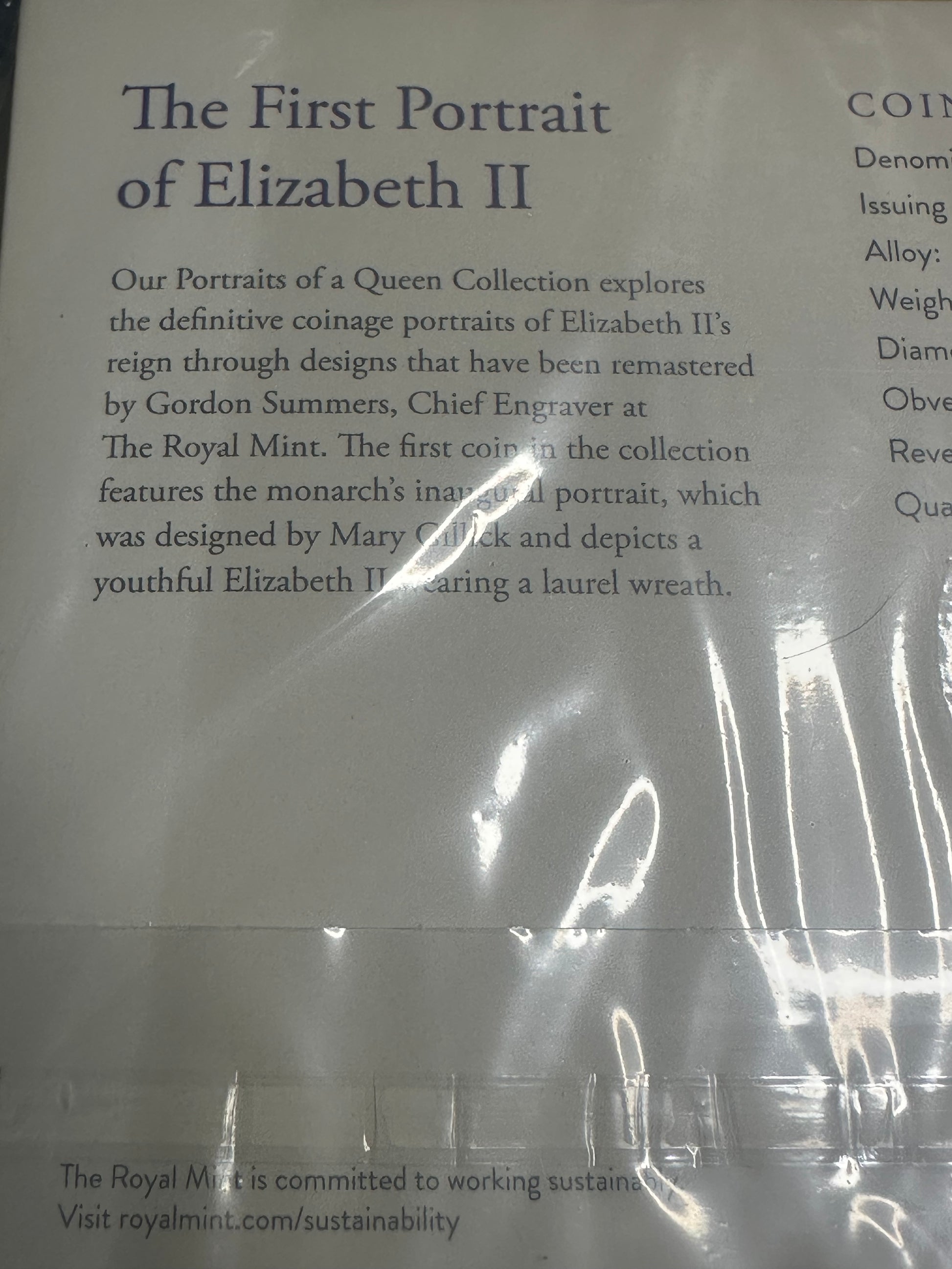 2026 Portraits of a Queen - UK £5 BU Coin - Elizabeth II The First Effigy - New Age Numismatics