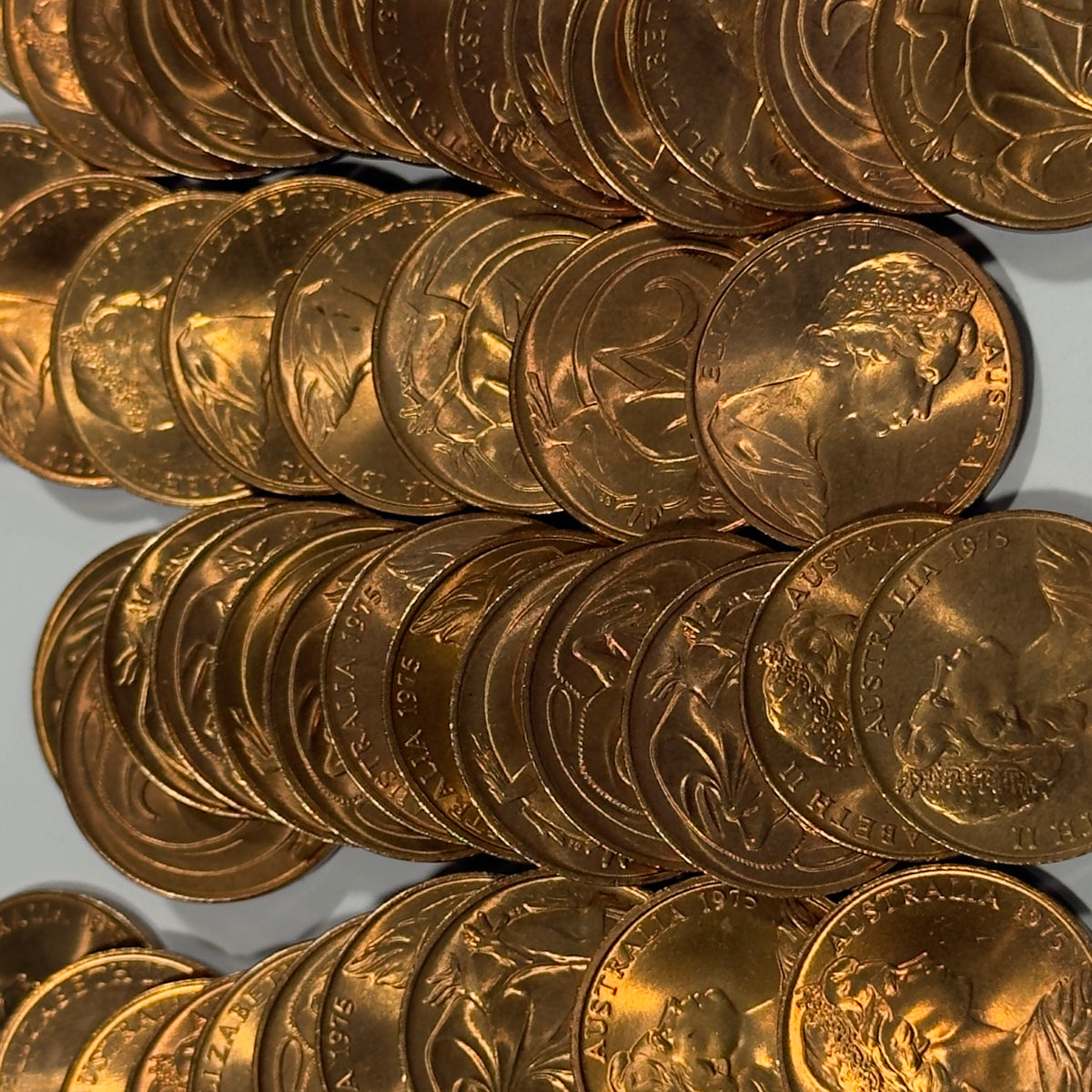 1975 2 Cent Coin - Uncirculated - Ex RBA Roll - Two Cent - comes in 2x2