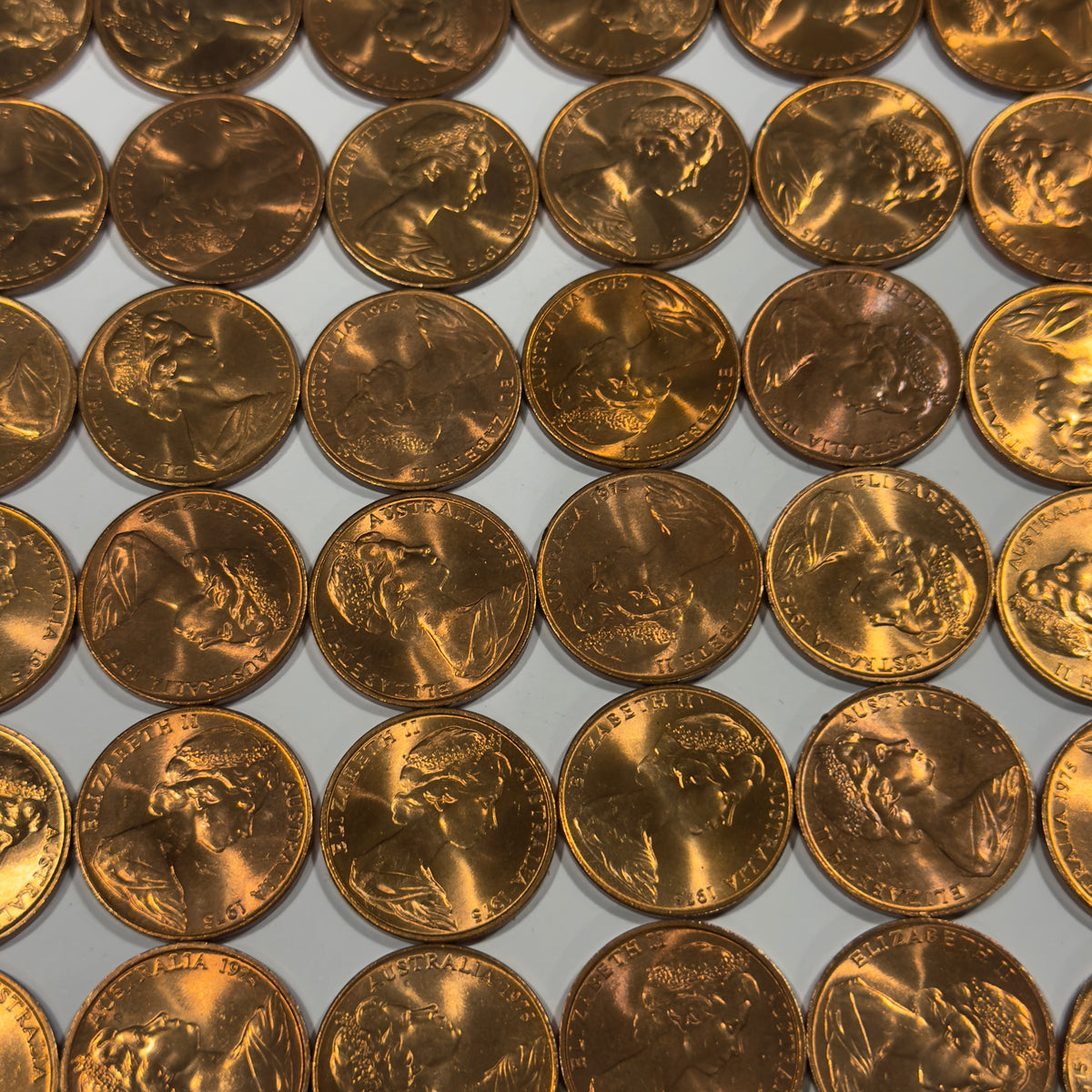 1975 2 Cent Coin - Uncirculated - Ex RBA Roll - Two Cent - comes in 2x2