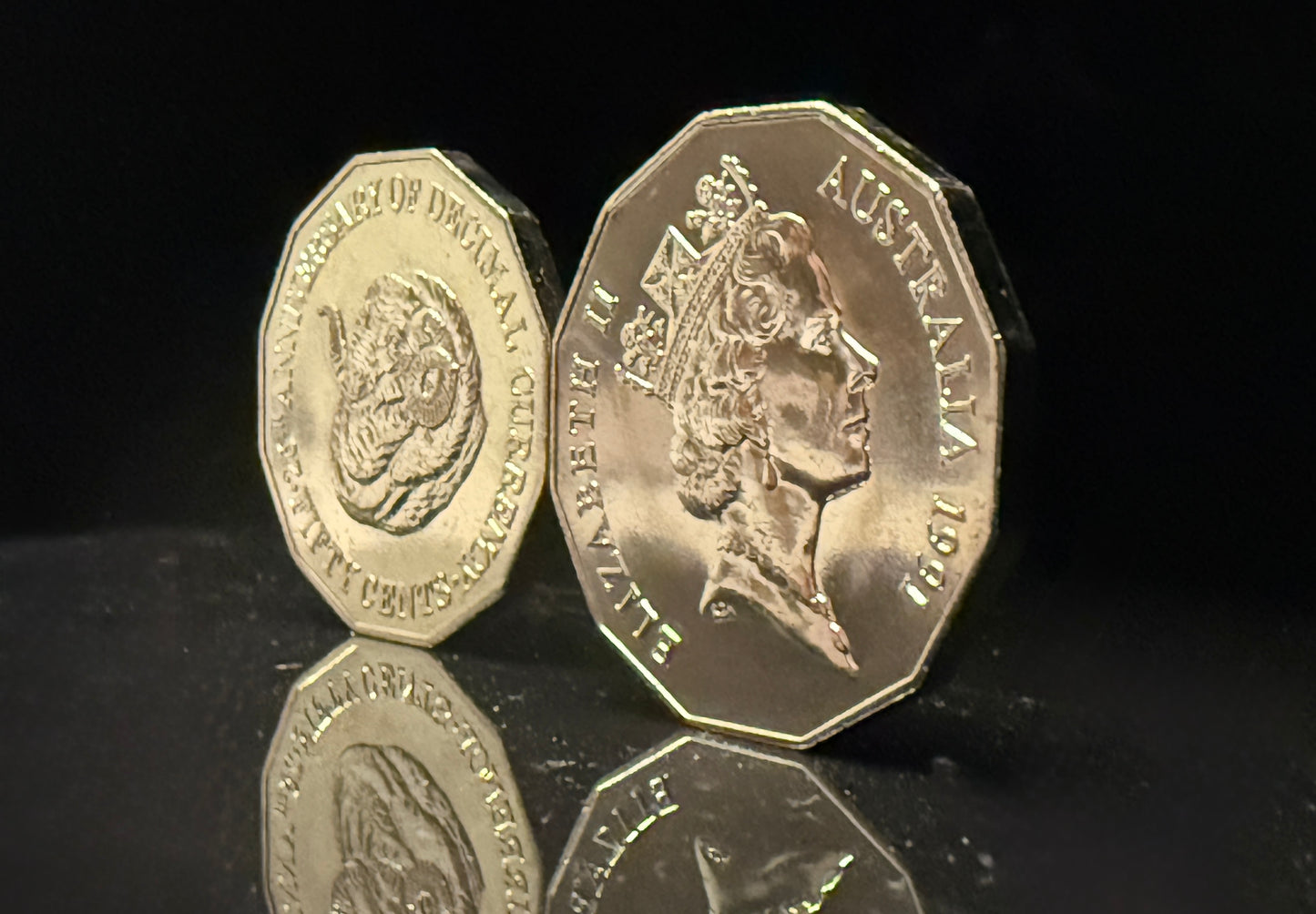 1991 50 Cent Coin - Rams Head - Uncirculated - comes in 2x2