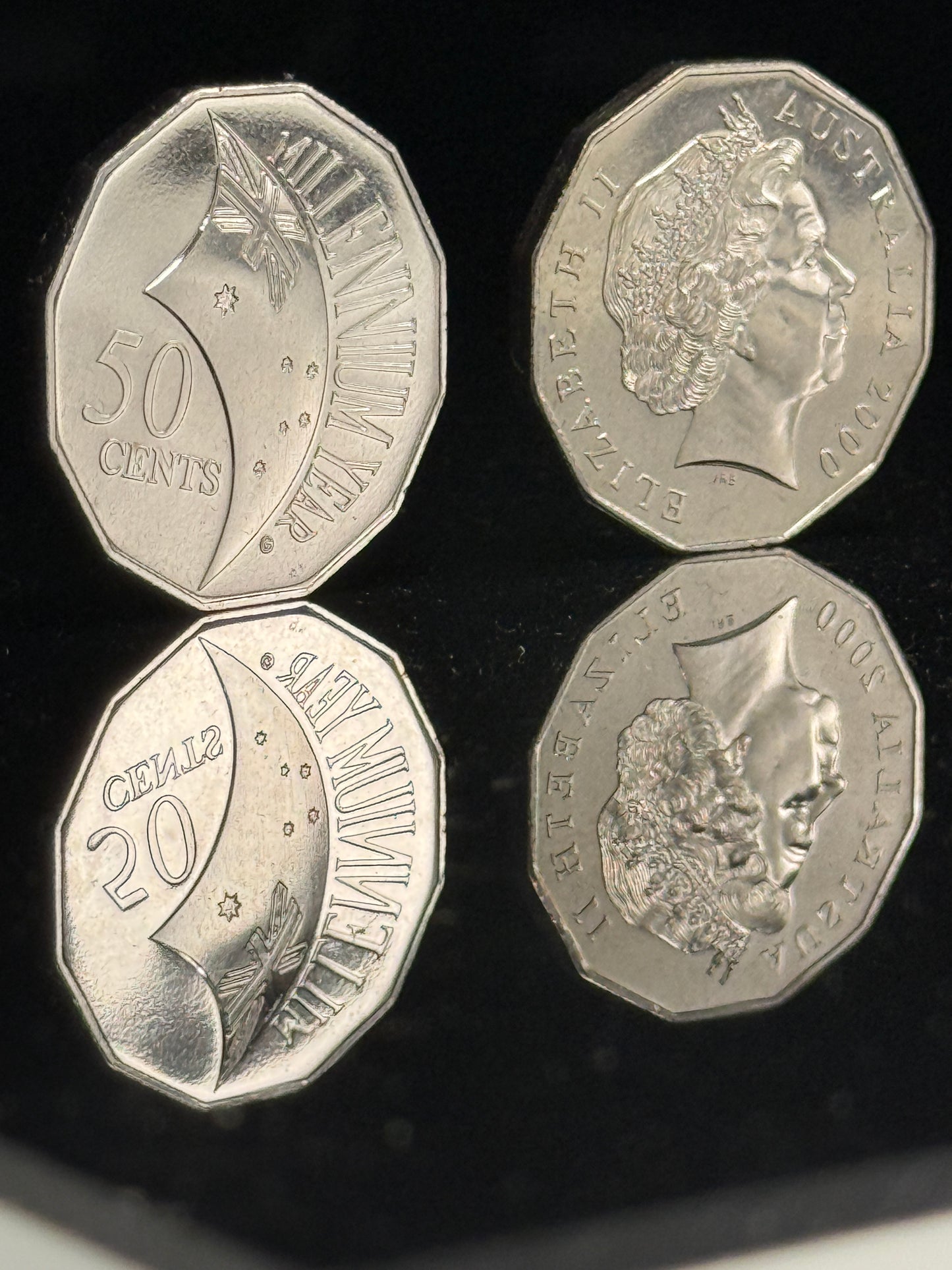 2000 50 Cent Millenium Coin - Choice Uncirculated - Fifty Cent ex mint set - 2x2