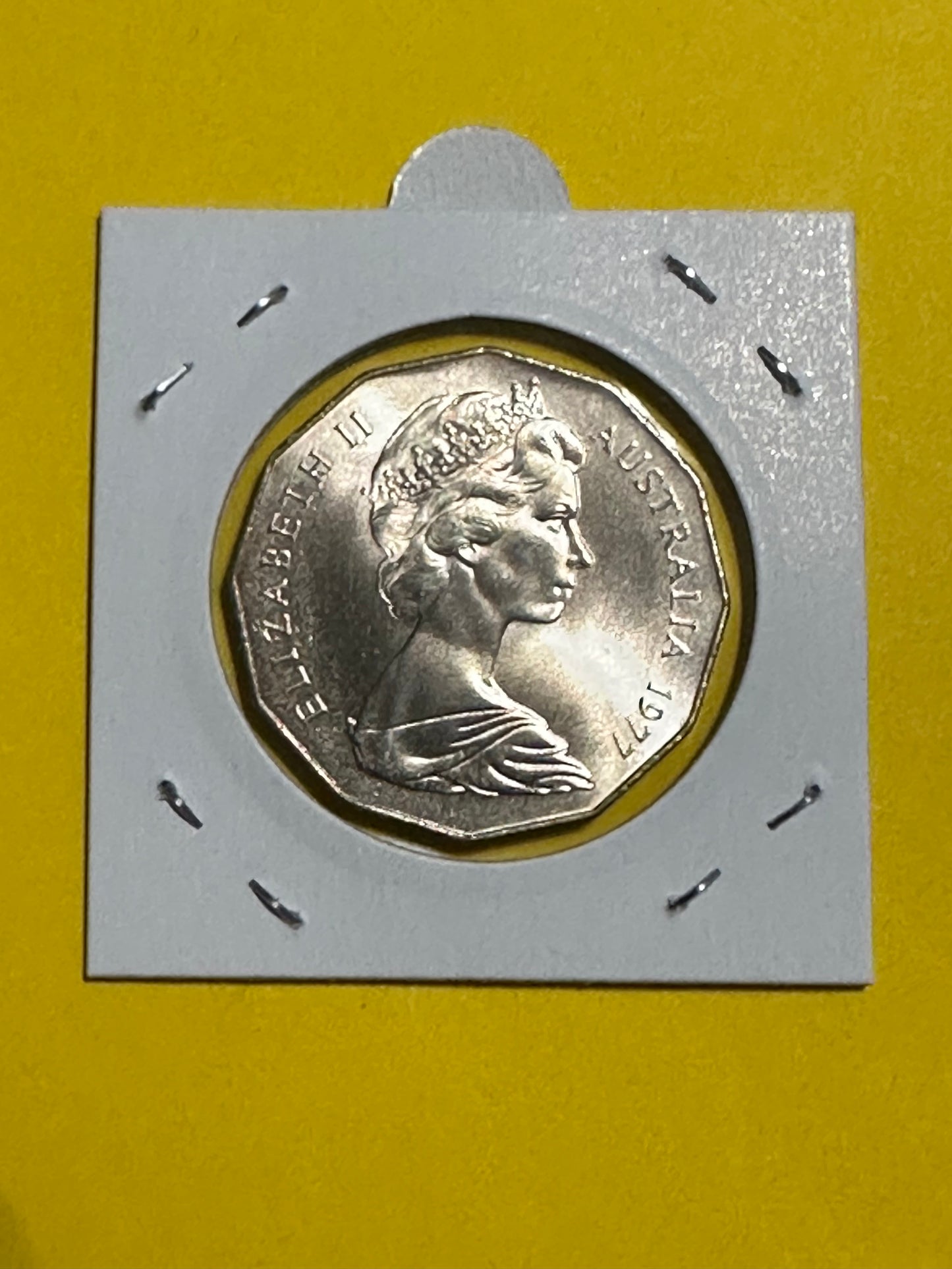 1977 50 Cent Coin - Silver Jubilee - Uncirculated - comes in 2x2 - New Age Numismatics