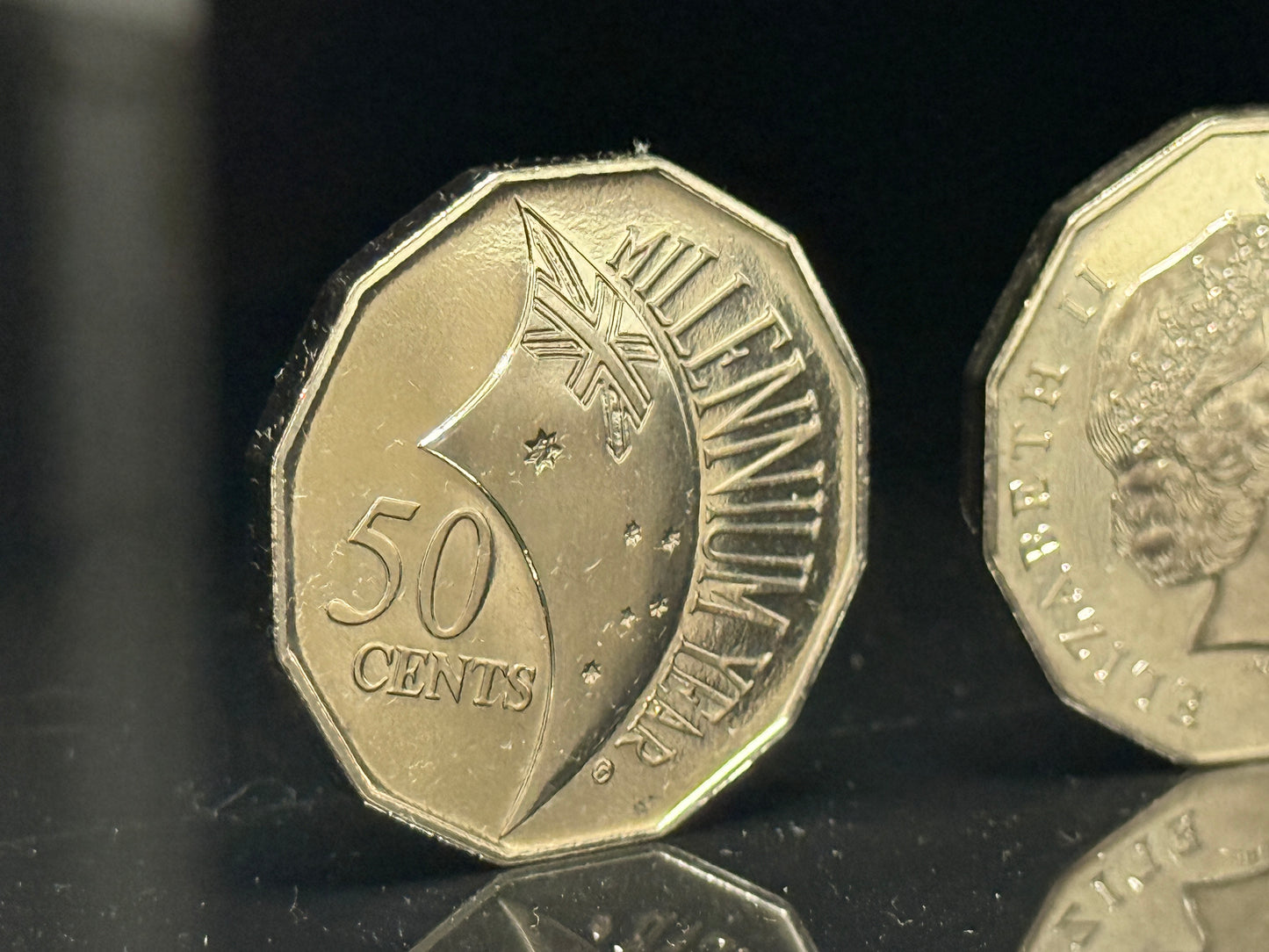 2000 50 Cent Millenium Coin - Choice Uncirculated - Fifty Cent ex mint set - 2x2