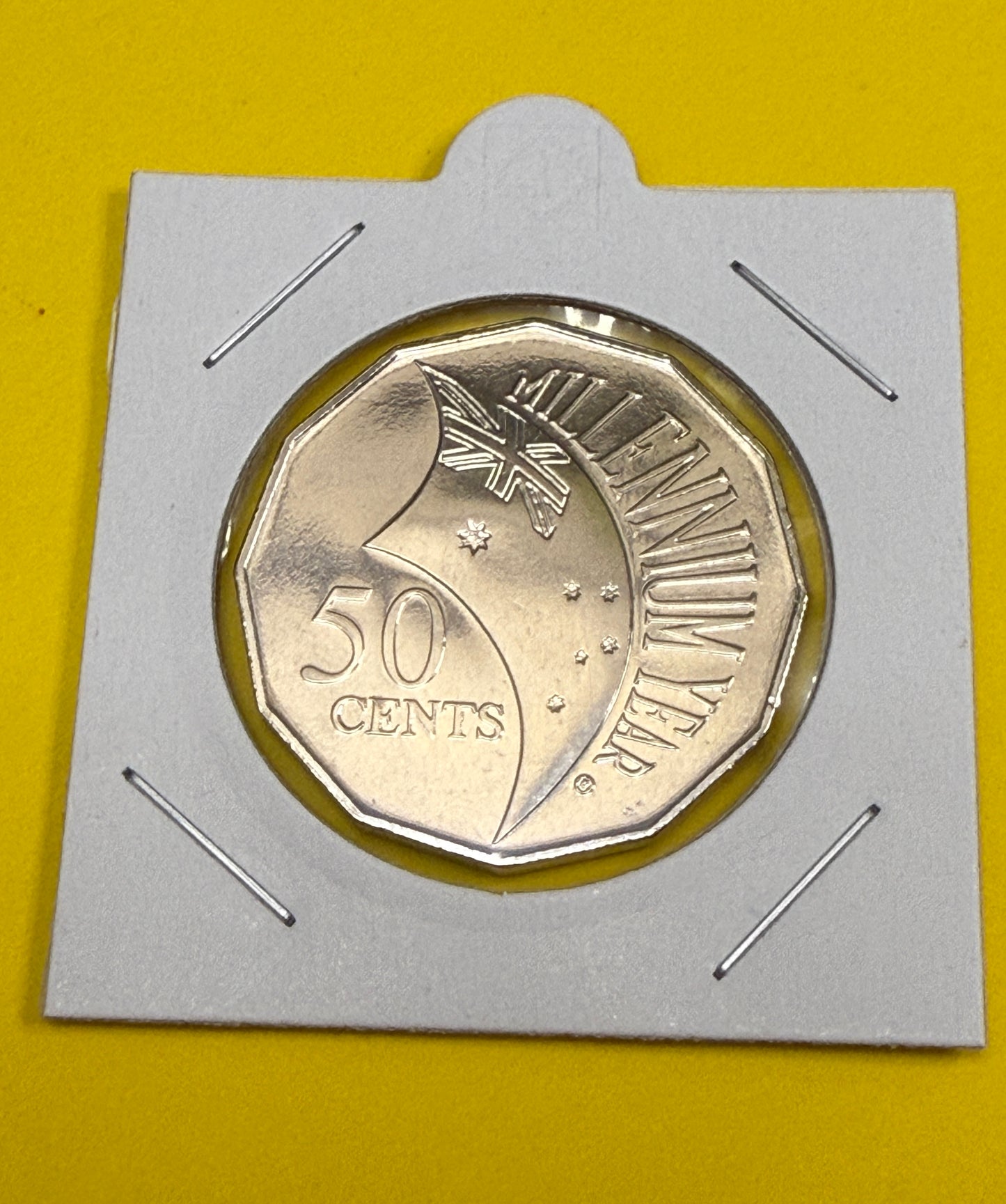 2000 50 Cent Millenium Coin - Choice Uncirculated - Fifty Cent ex mint set - 2x2