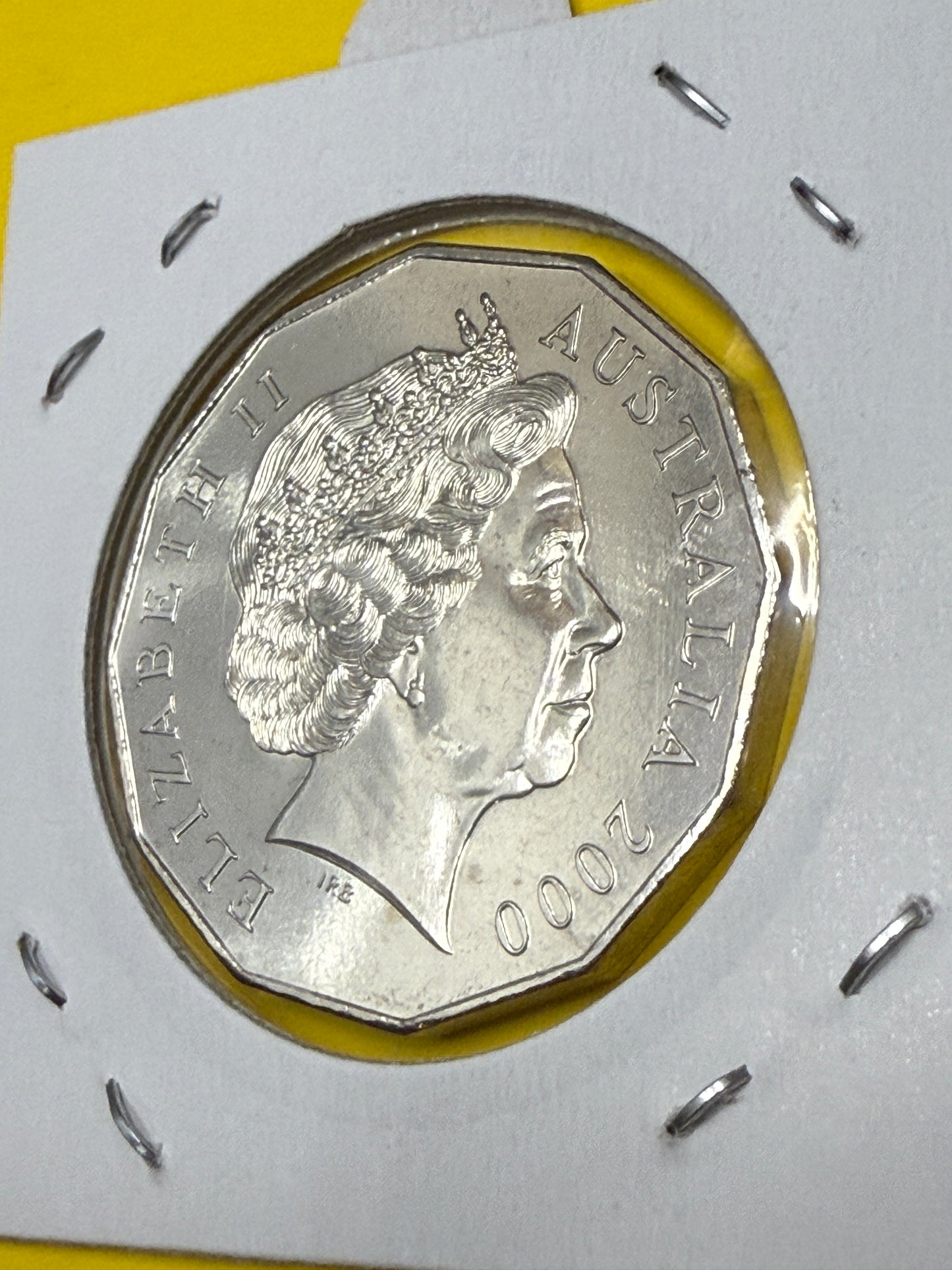 2000 50 Cent Millenium Coin - Choice Uncirculated - Fifty Cent ex mint set - 2x2