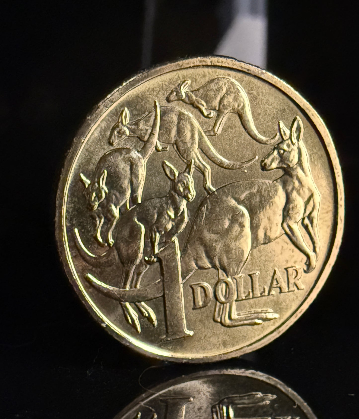 2000 $1 - Mob Of Roos Coin - Choice Uncirculated - ex mint set coin - 2x2