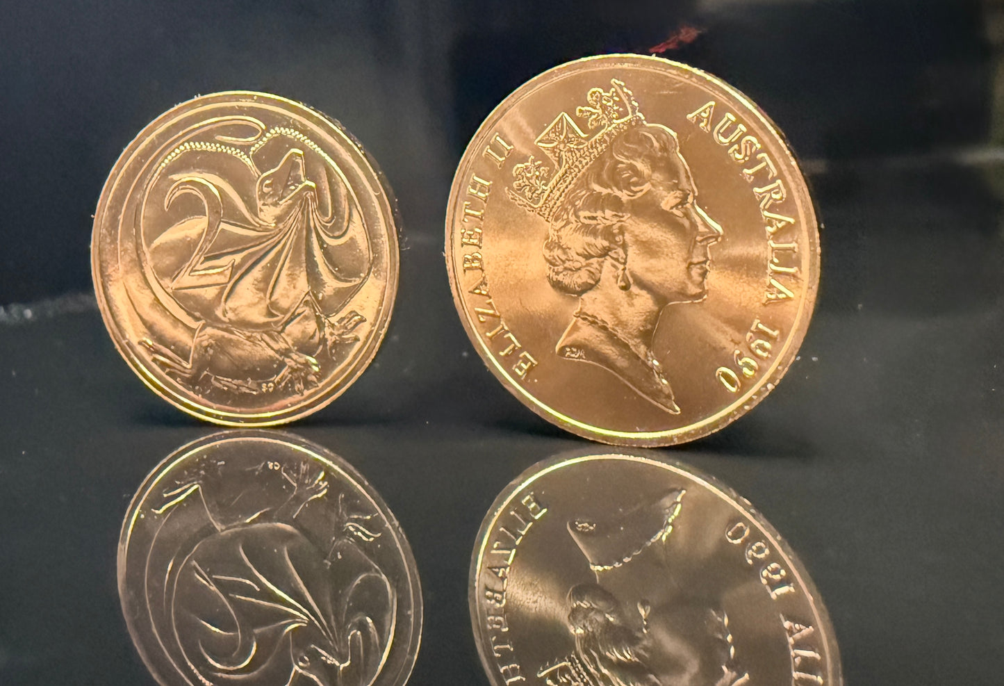 1990 2 Cent Coin - Choice Uncirculated - Mint Set ONLY coin - comes in 2x2