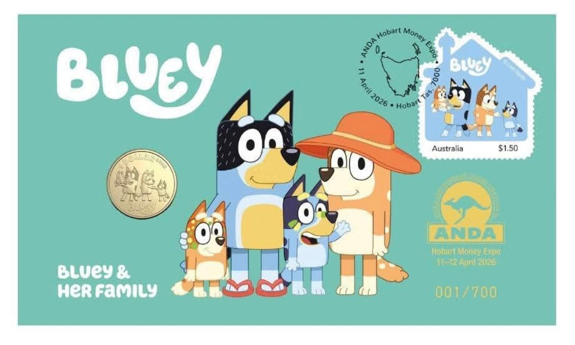 2026 ANDA Money EXPO - Hobart TAS - $1 Bluey Buck The Heelers PNC PRE ORDER