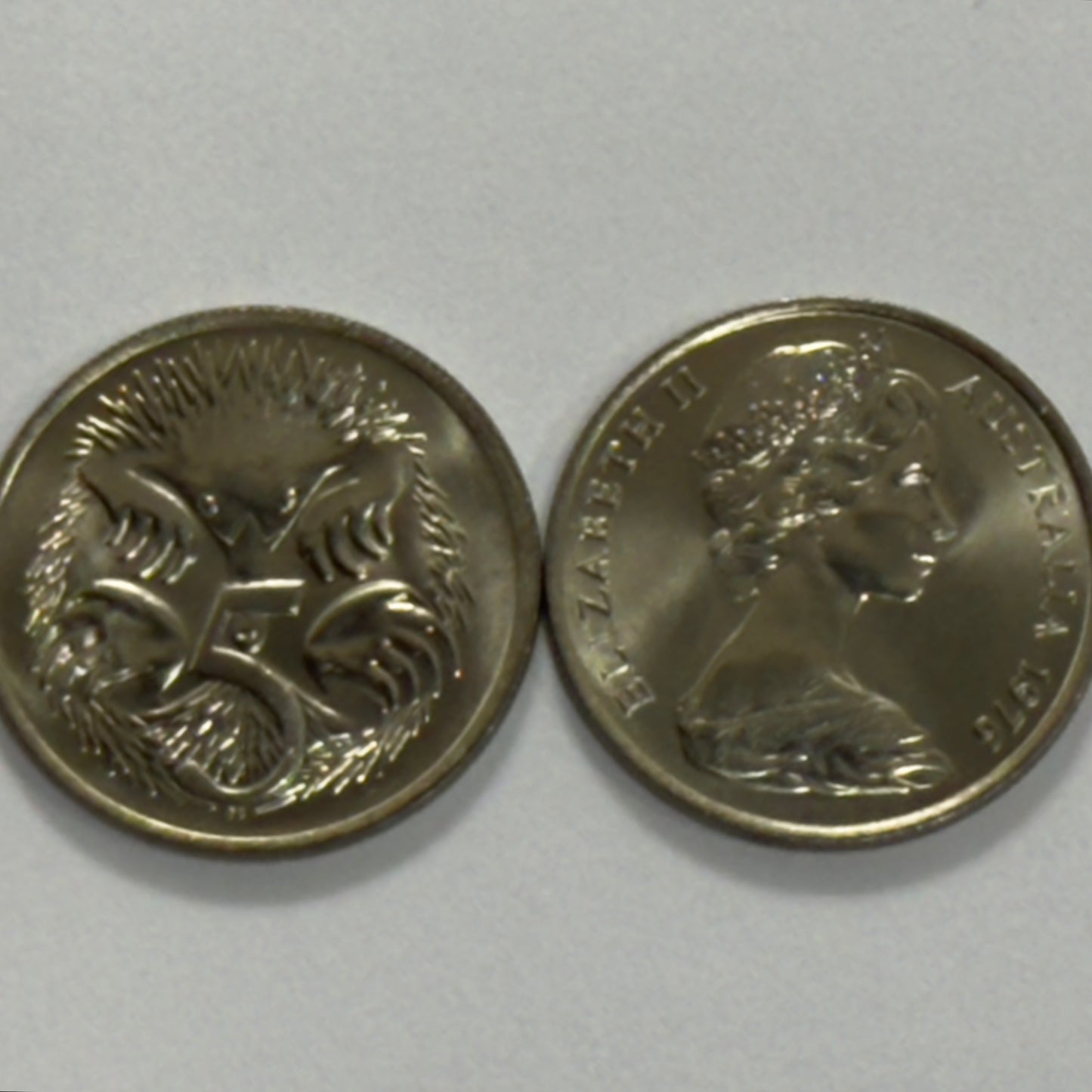 1976 5 Cent Coin - Uncirculated - Five Cent Coin - 5c - comes in 2x2 (Copy)