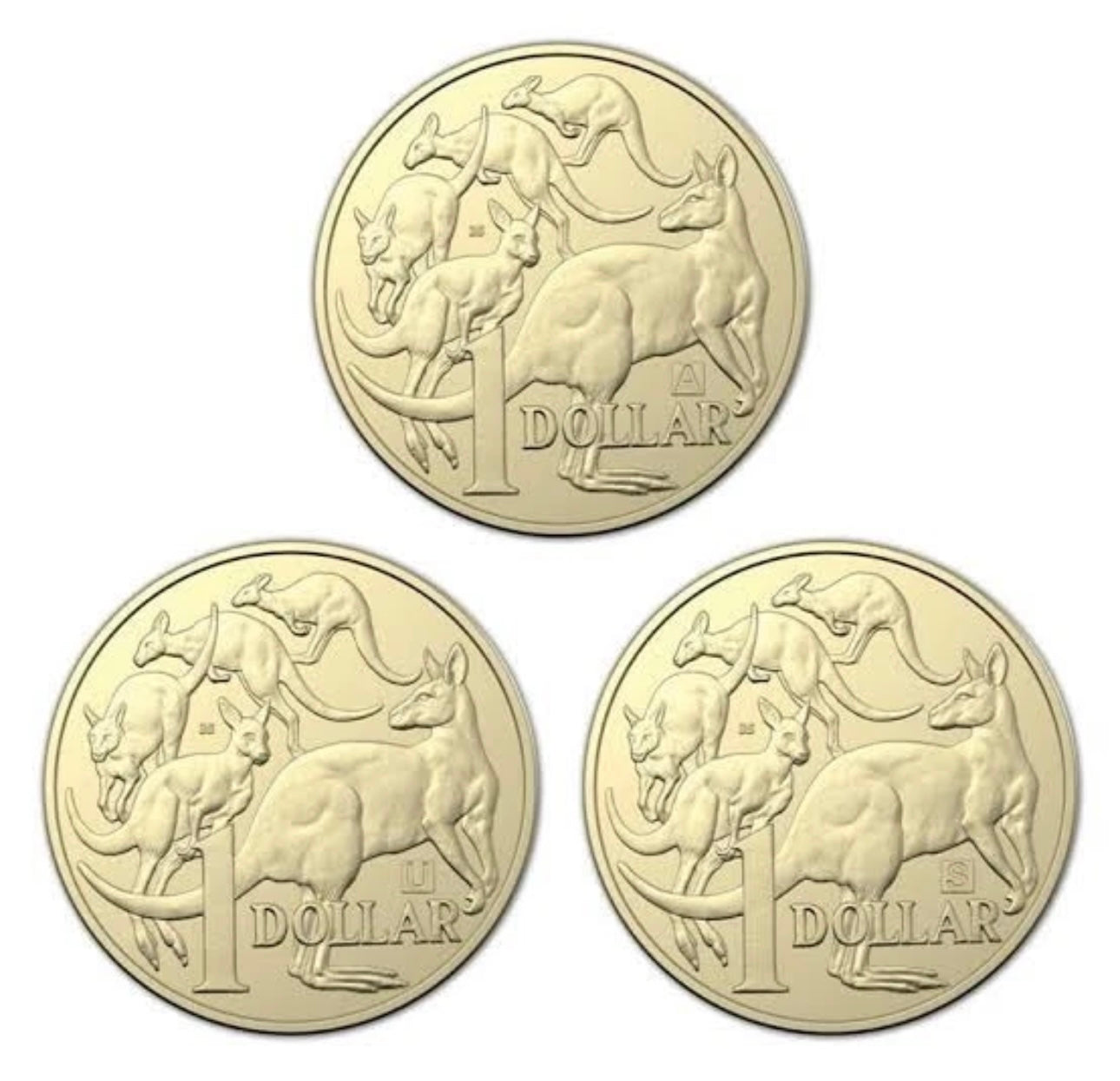 2019 $1 A-U-S Privy Mark Set - Uncirculated - comes in 2x2 - New Age Numismatics