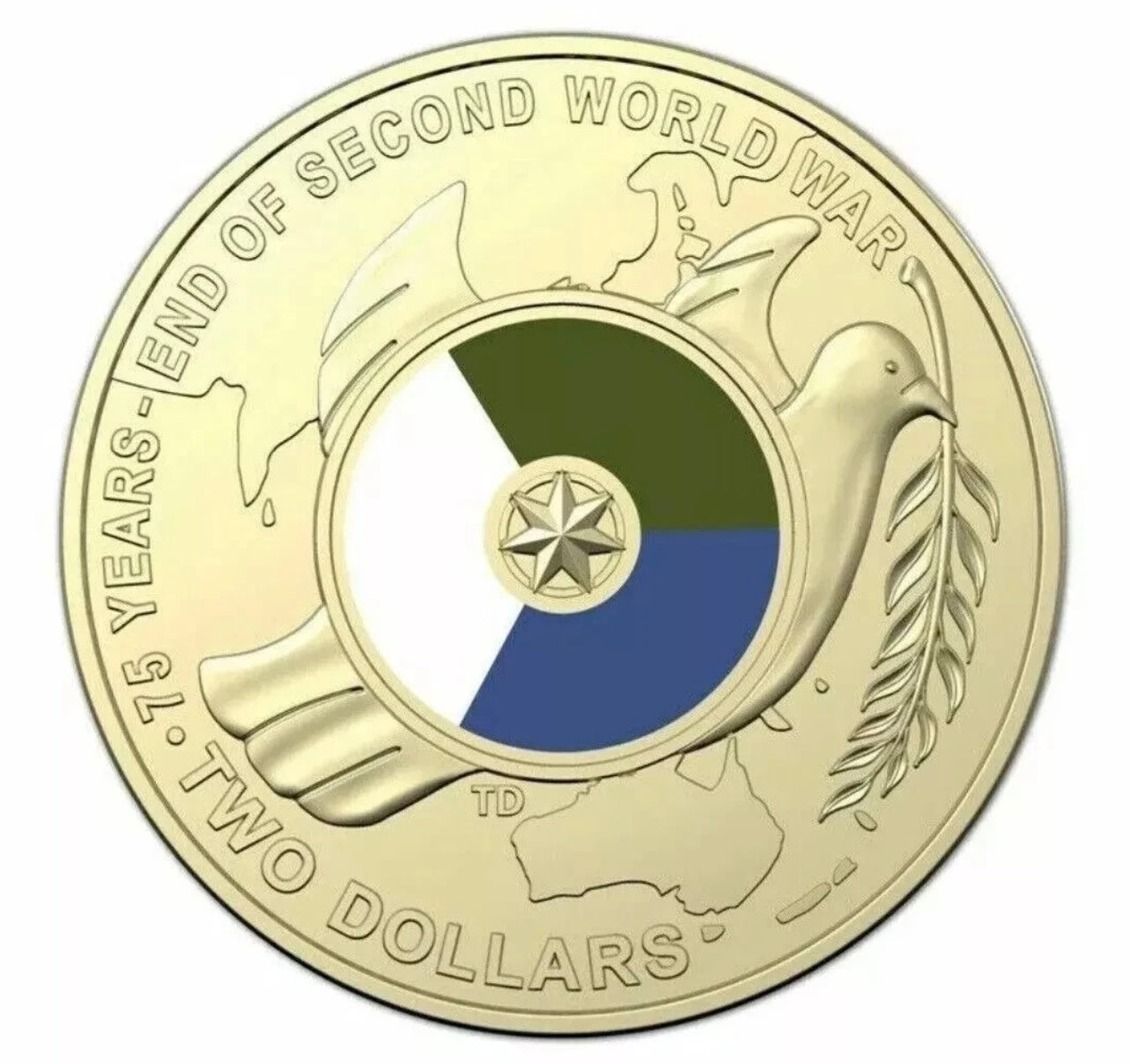 2020 $2 Coin - Uncirculated - 75th Anniversary Of End Of WW2 - Comes In 2x2 - New Age Numismatics