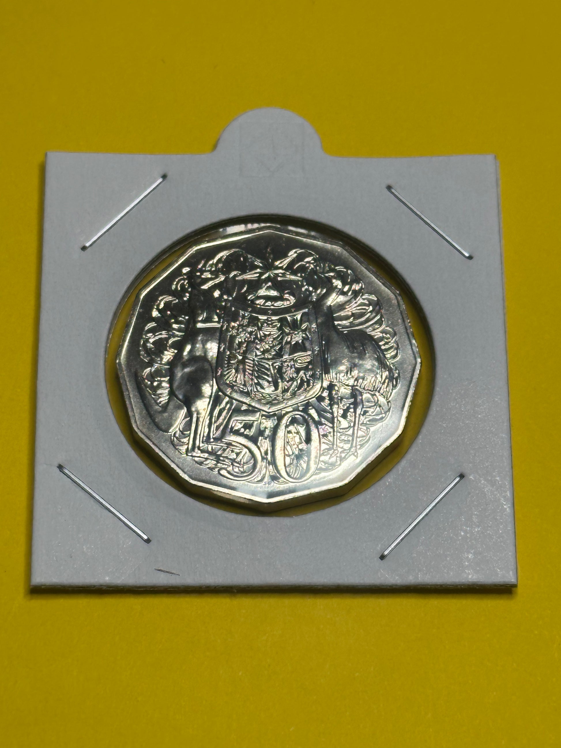 1993 50 Cent Coin - Uncirculated - Low 1 Mil Mintage - ex mint set -2x2 - New Age Numismatics