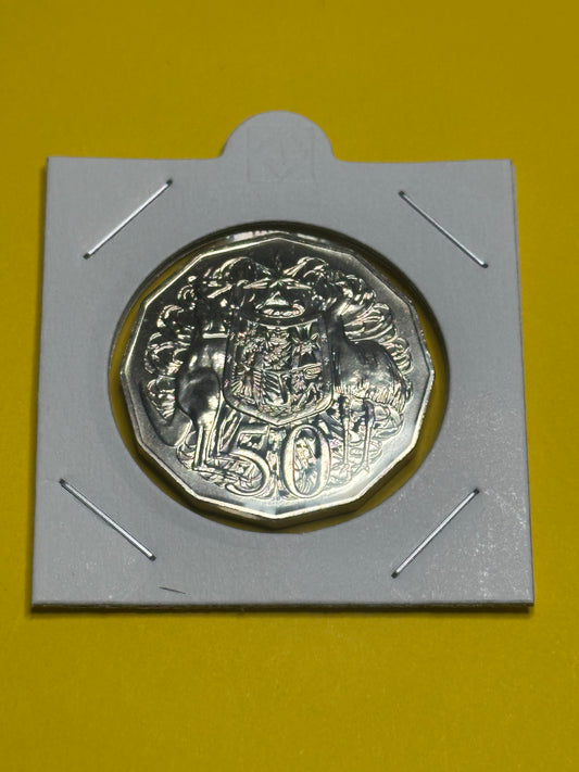 1993 50 Cent Coin - Uncirculated - Low 1 Mil Mintage - ex mint set -2x2 - New Age Numismatics