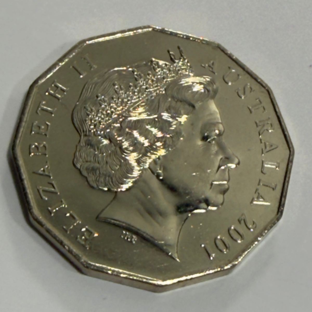 2001 50 Cent Coin - Centenary of Federation - Uncirculated - comes in 2x2